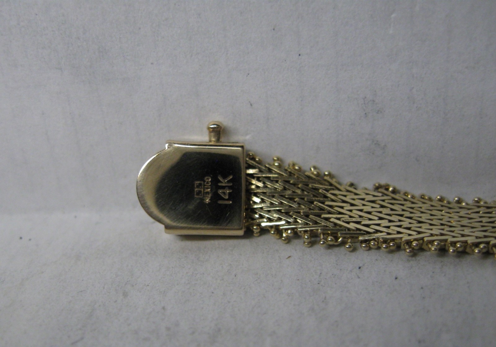WIDE 14K SOLID GOLD 7 5/8″” RICCIO 9MM BRACELET HEAVY 20.3 GRAMS