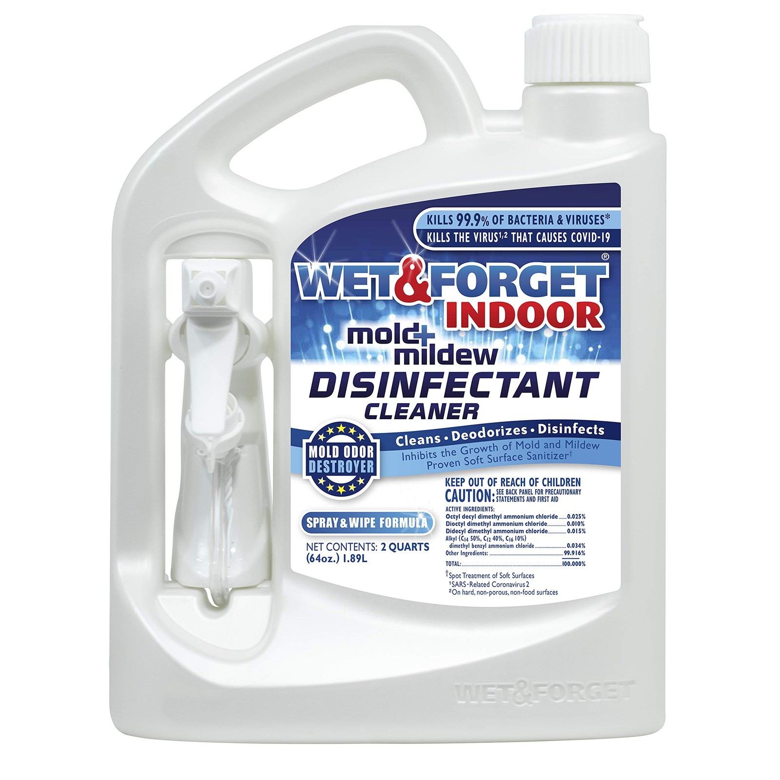 Wet & Forget Indoor Mold and Mildew 64 Fl Oz (Pack of 1), Ready to use