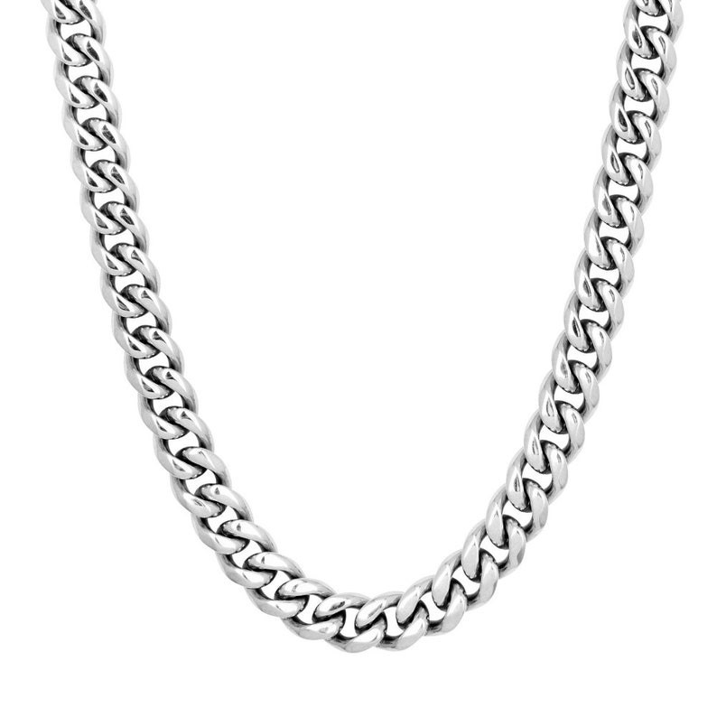 Solid 925 Sterling Silver Cuban Curb Chain Necklace Solid & Heavy Version