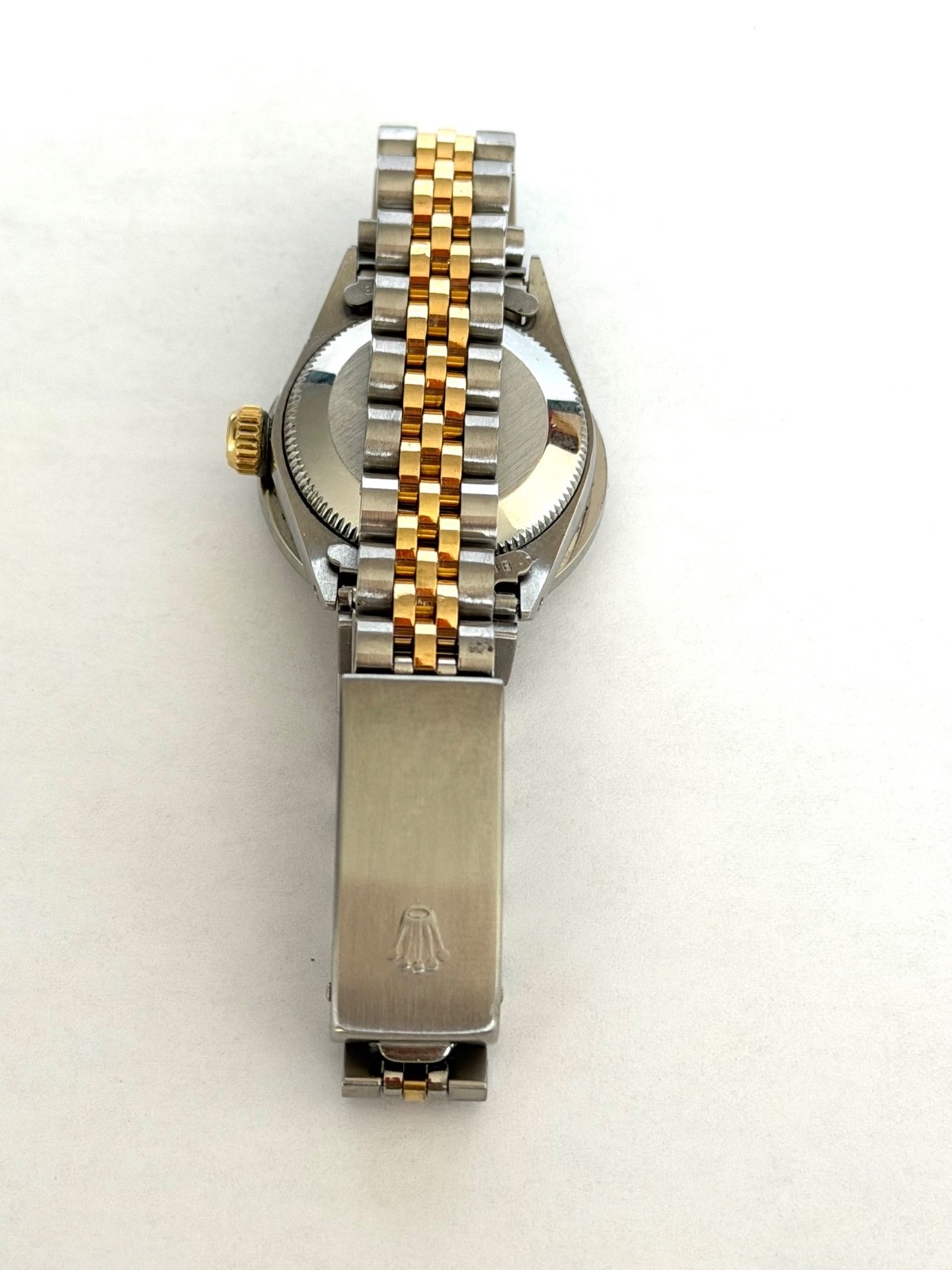 ROLEX LADIES WATCH DATEJUST TWO TONE 18K. GOLD MOP DIAMOND DIAL & DIAMOND BEZEL