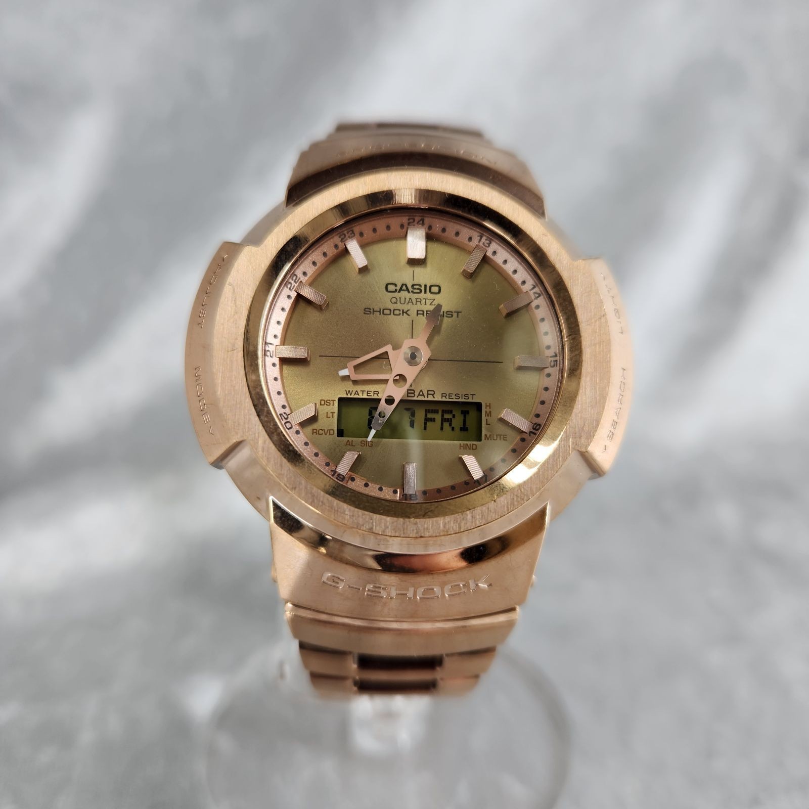 CASIO G SHOCK AWM 500GD Pink Gold Full Metal TM0145 005 274 from JAPAN