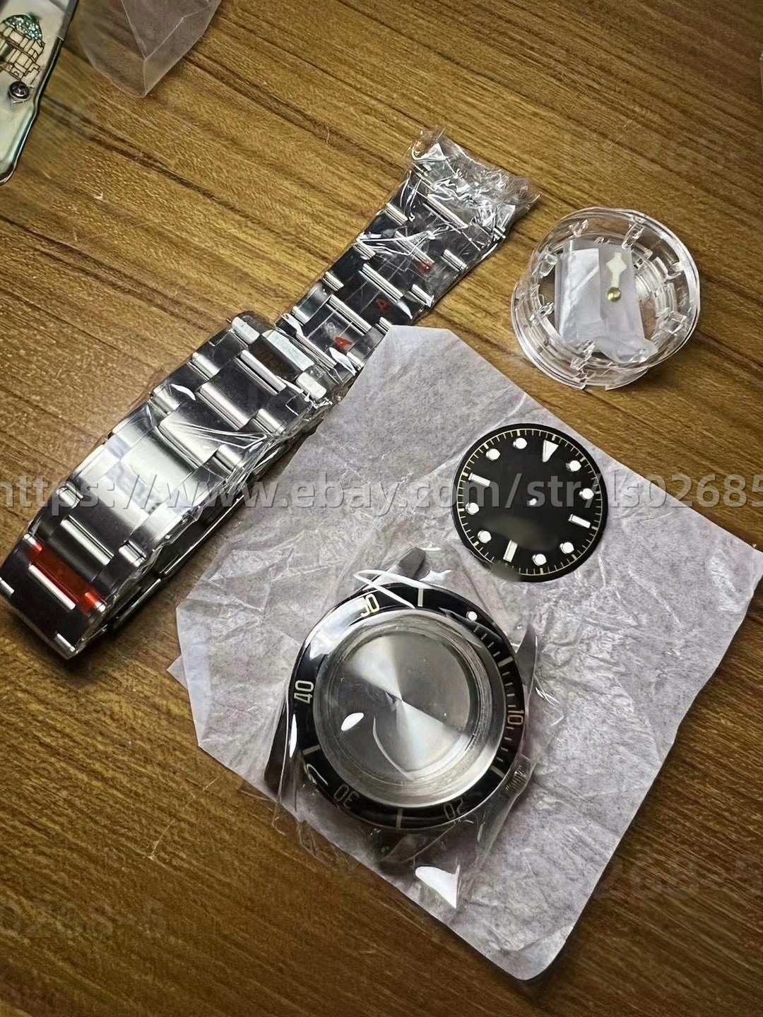DIY SET for 2824 41MM Watch case + dial + hands + Strap Sapphire