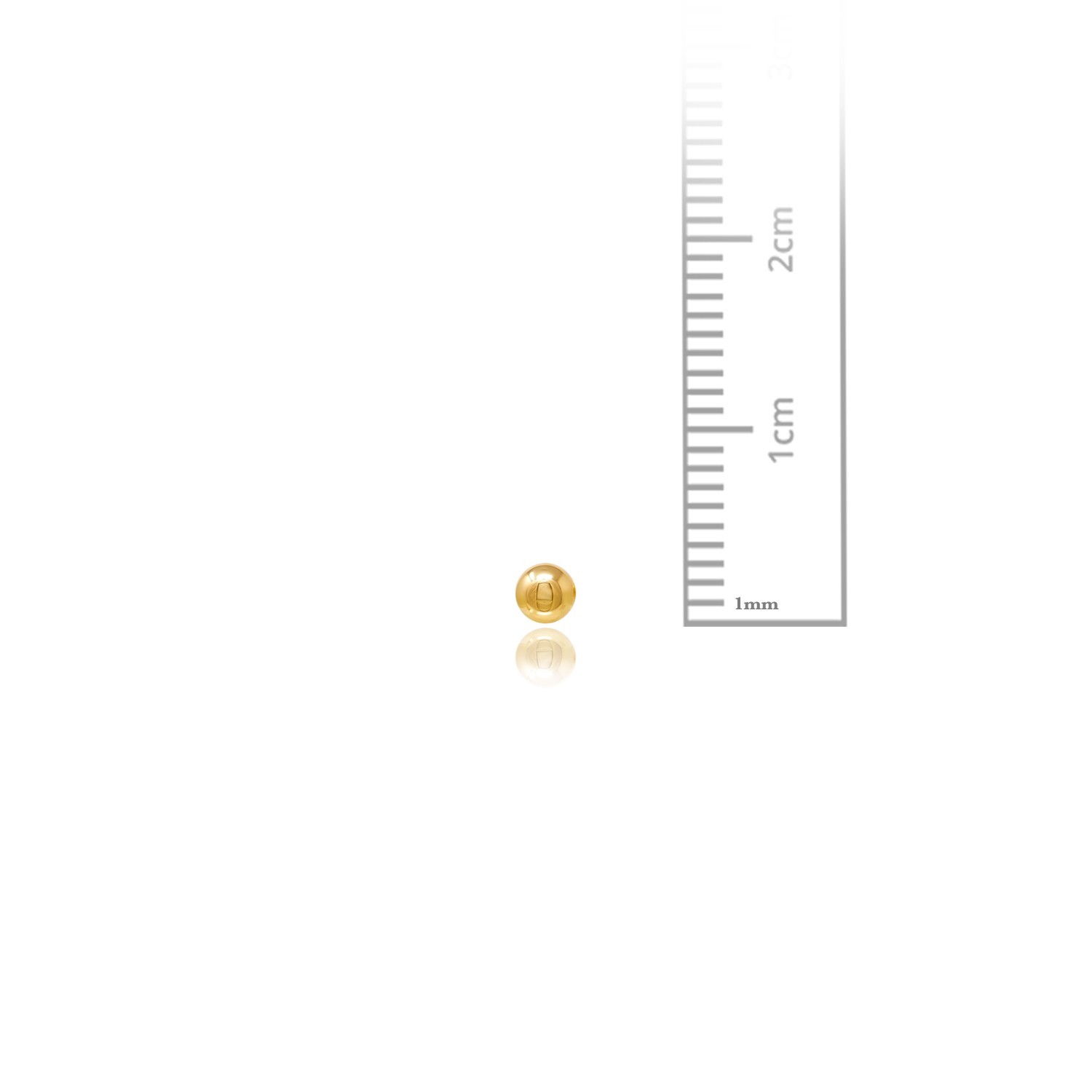 14KT Yellow Gold Ball Stud Earrings 2mm–10mm Butterfly Back