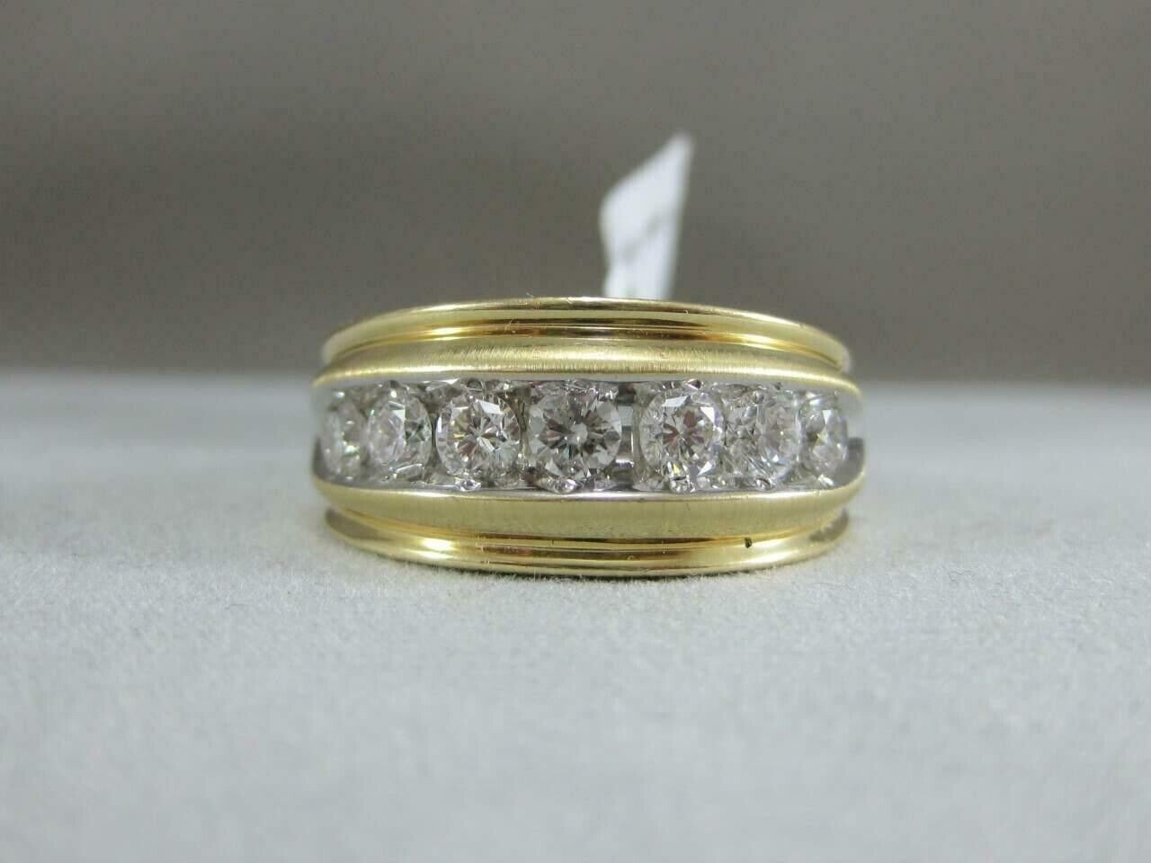 2.00 Ct Round Cut Simulated Diamond Band Wedding Ring 14k Yellow Gold Plated