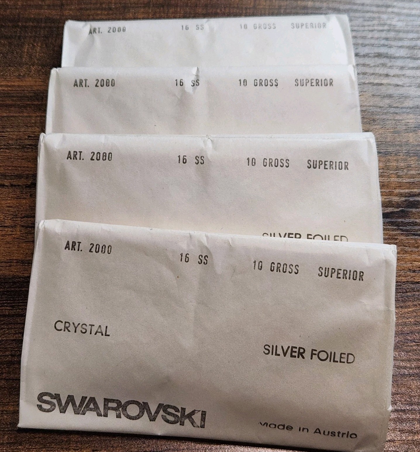 Swarovski Crystal Clear 2000 Silver Foiled 16SS Superior Qty, 10 Gross, 1440 pcs