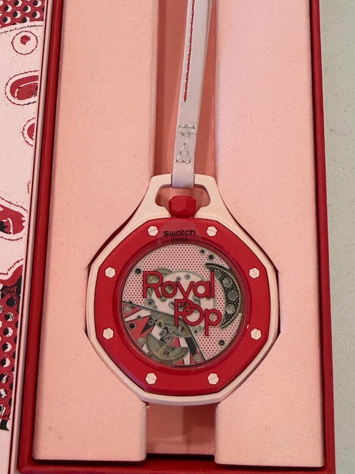 Audemars Piguet x Swatch Royal Pop Otto Rosso Pink Bioceramic Quartz Pocketwatch