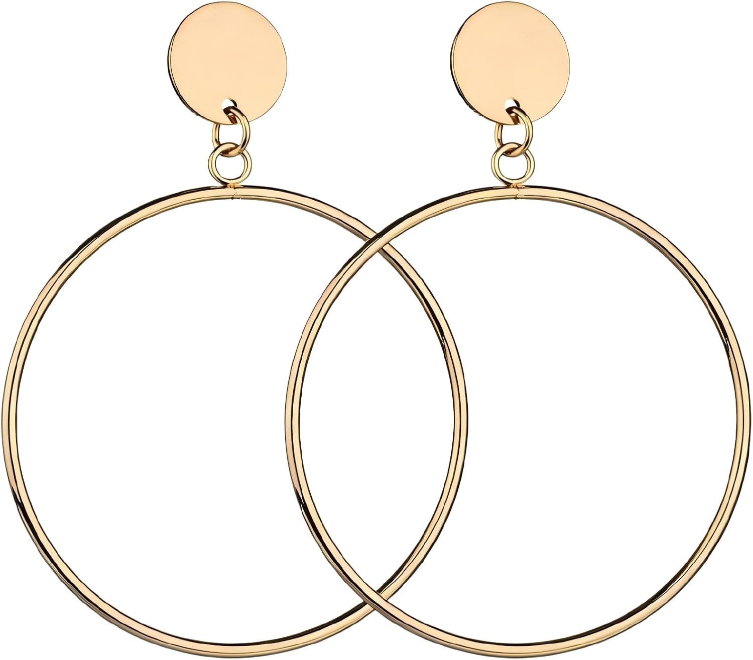 Geometric Double Circle round Stud Earrings Women’S Lucky Number 8 Shape Hollow