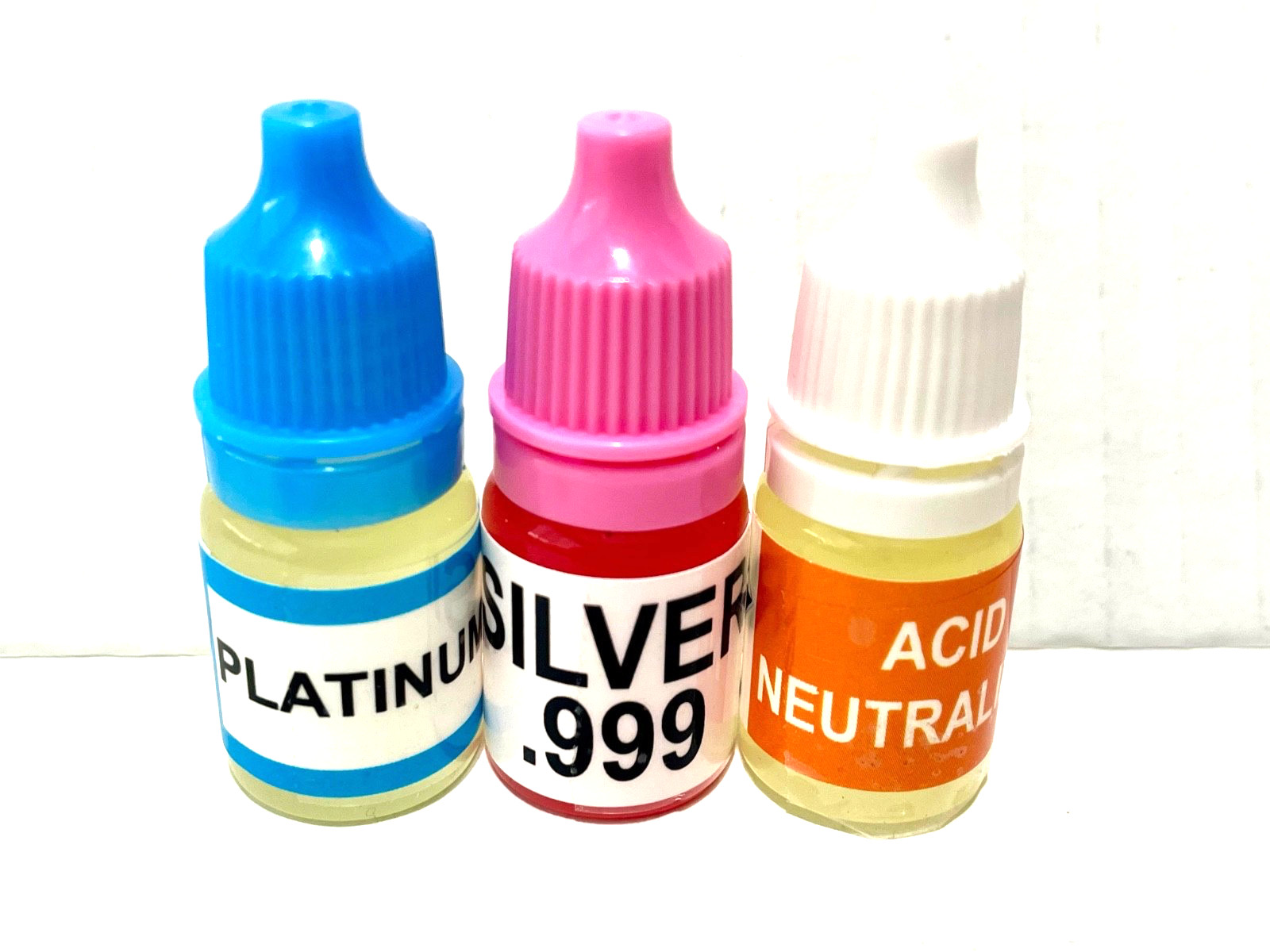Gold Silver Platinum Testing Acids, 10k 14k 18k 22k-24k .999 .925 or Platinum