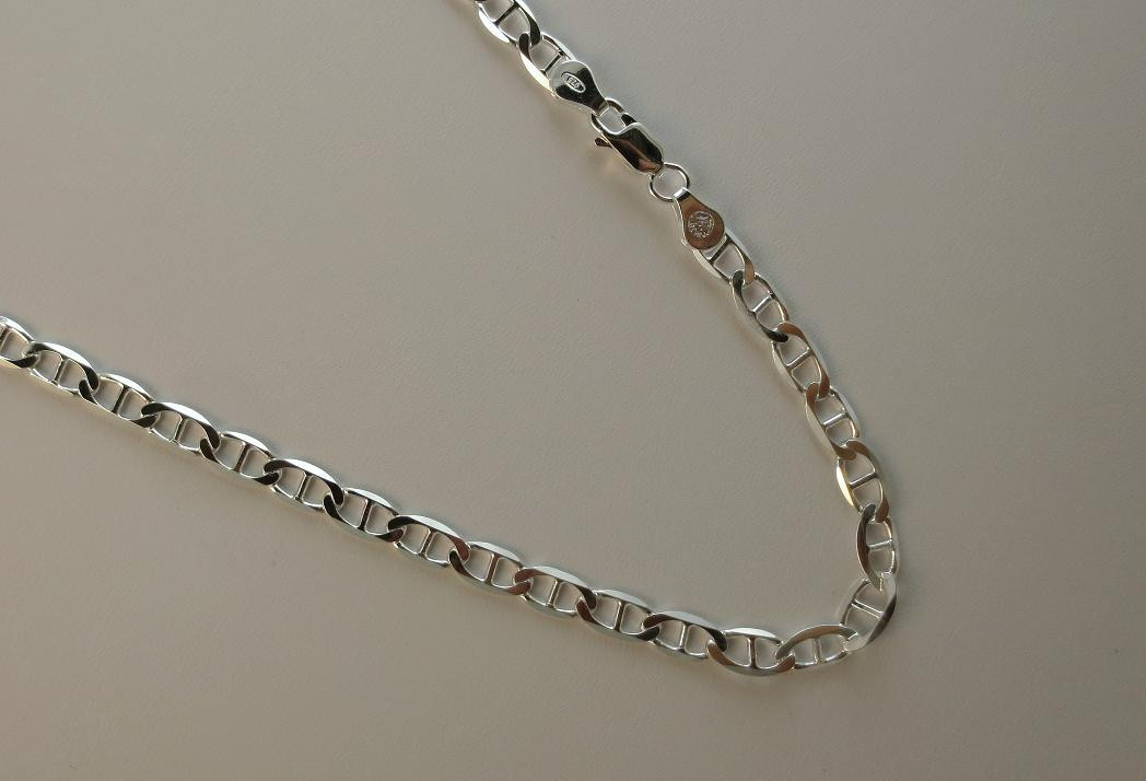 5mm Marina Chain 7,8,9,16,18,20,22,24,30 inch. Pure 925 Italian Sterling Silver