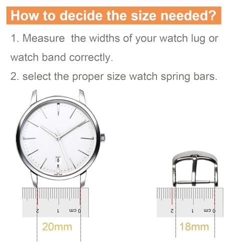 Watch Band Pins Spring Bars Tool Kit, 1.5mm & 1.8mm Thickness | Heavy 18mm