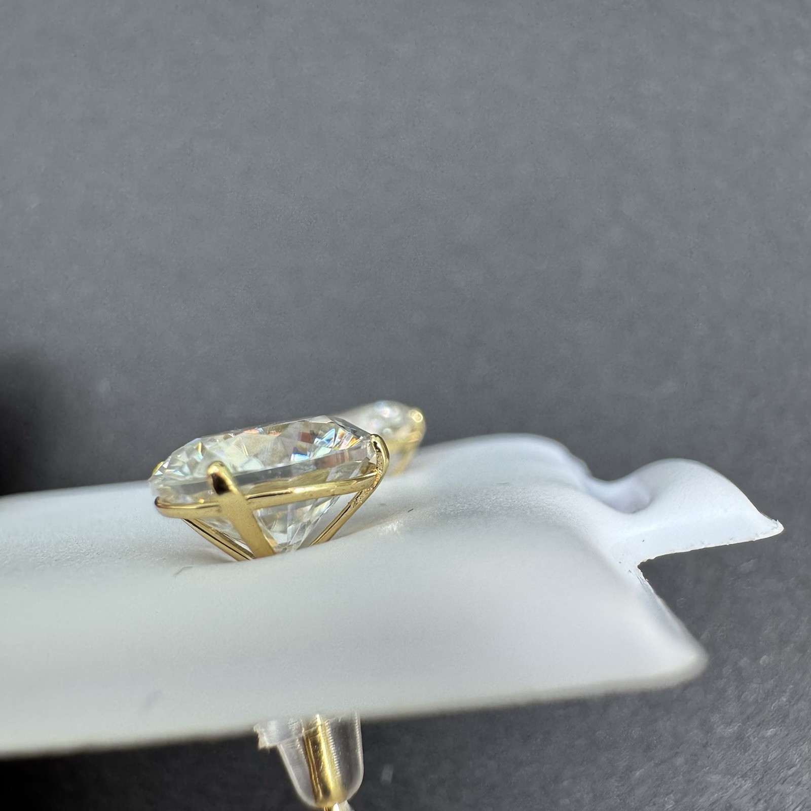 Sterling Silver 4 CTW Moissanite Princess Cut Stud Earrings