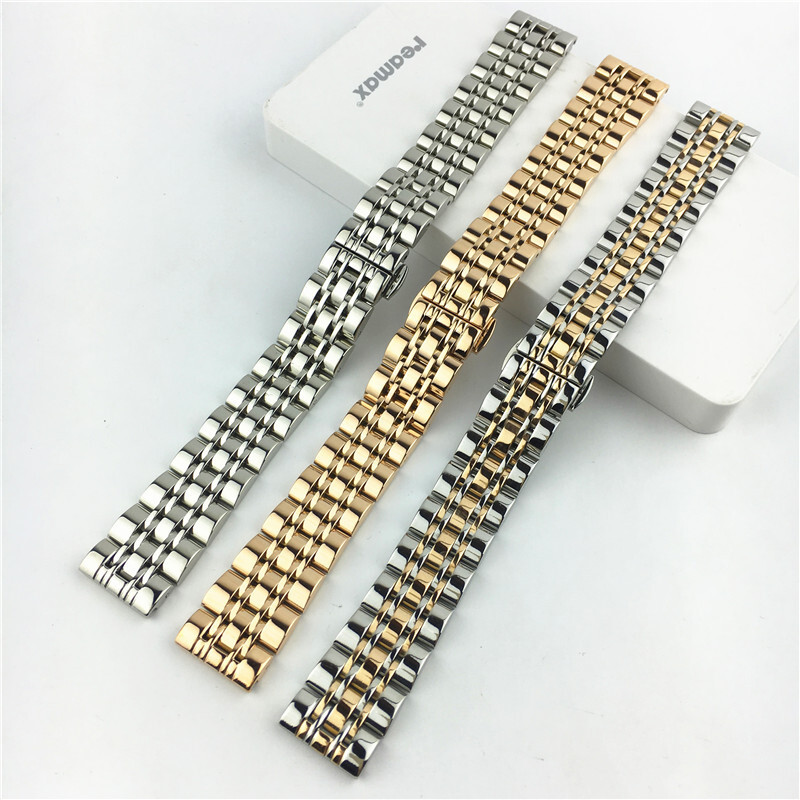 Premium Solid Stainless Steel Watch Band Strap Butterfly Clasp Bracelet 12-26mm