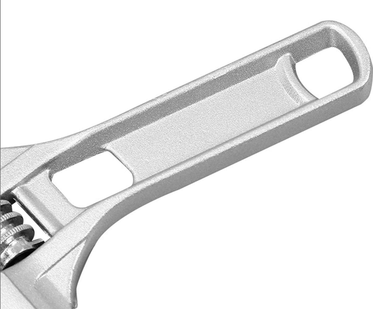 Sehfupoye 8 Inch Adjustable Wrench Aluminum Alloy Jig Saw 16-68mm, Silver