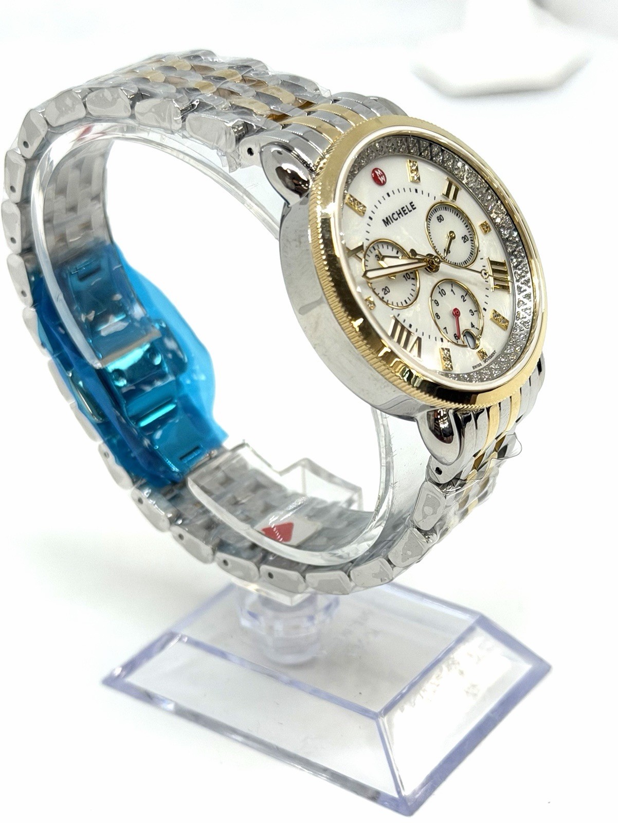 Michele Sport Sail Diamond MOP Dial Two-Tone Women’s Quartz Watch