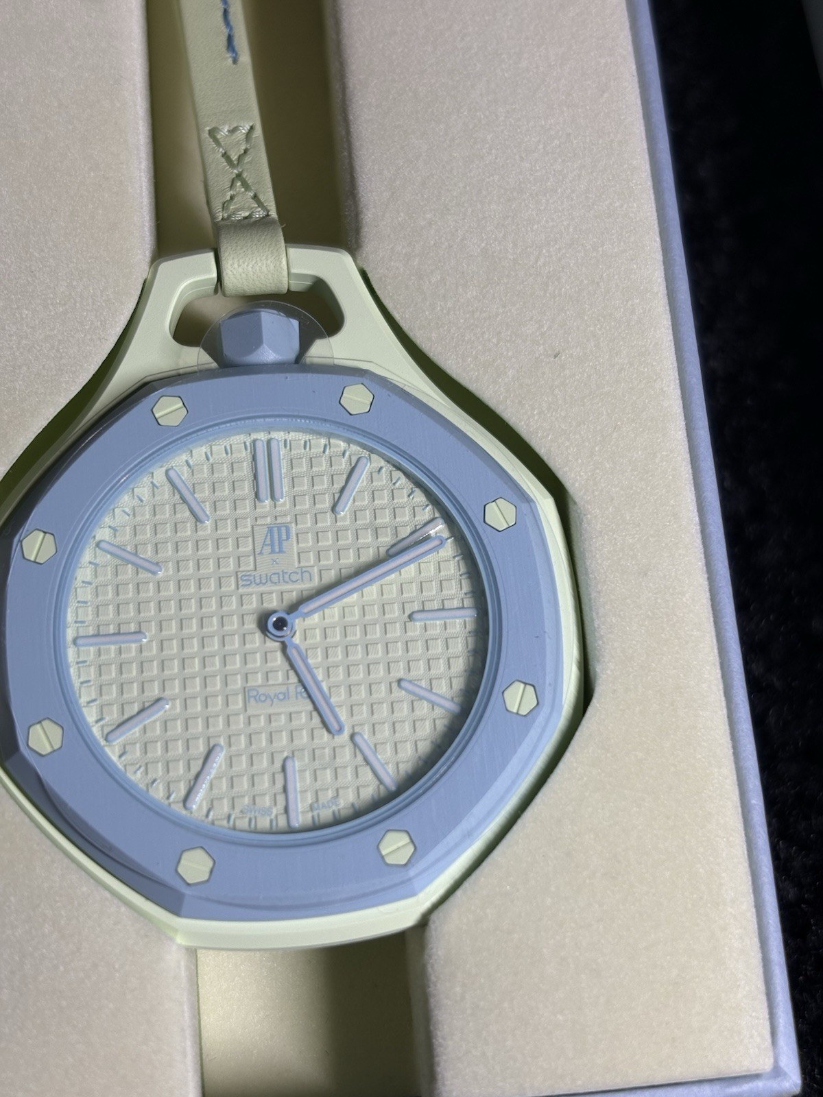 AP x Swatch Royal pop Lepine Blaue Acht Authentic With Swatch Stamp & Receipt