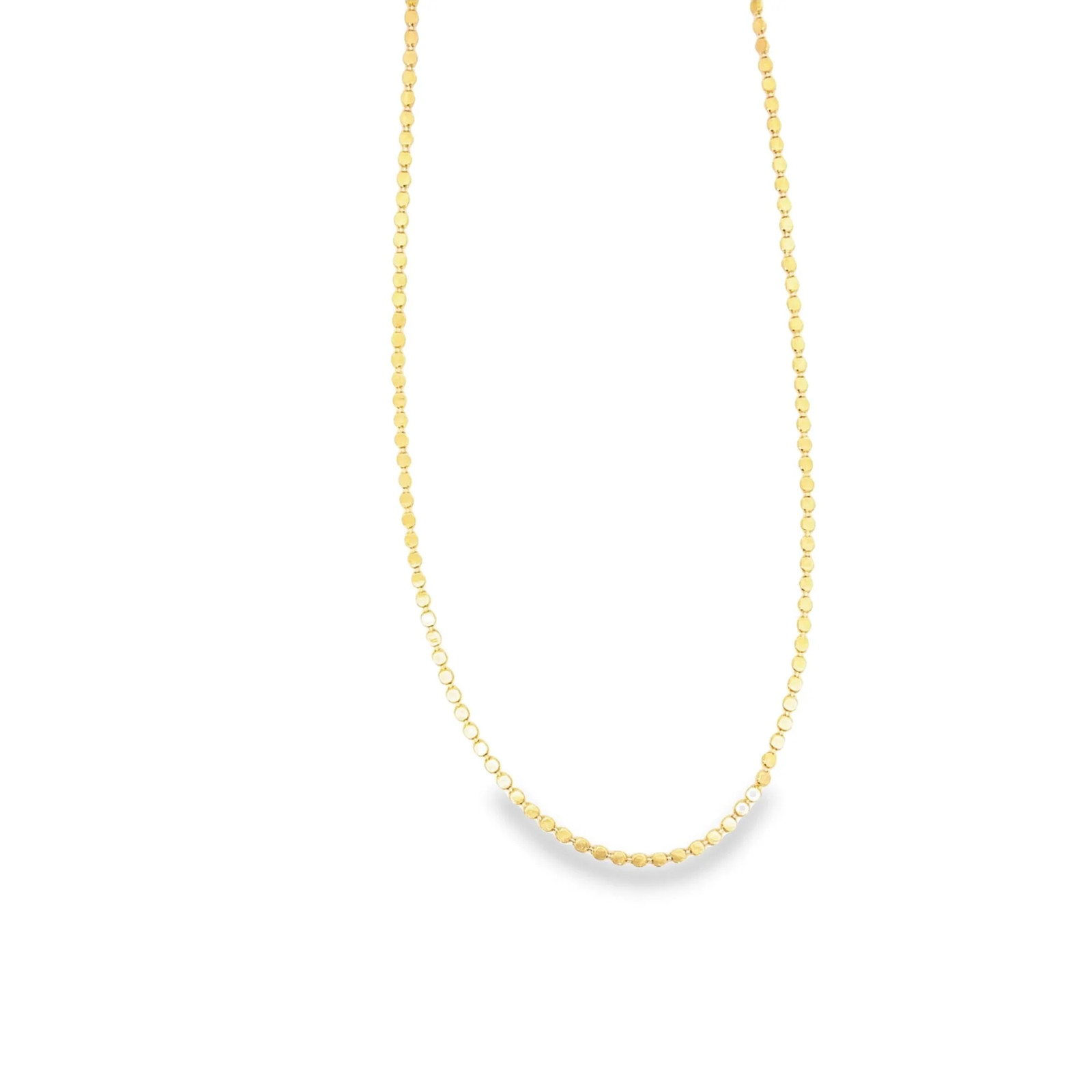 18K Gold Filled 2mm Flat Ball Disc Chain (G72)