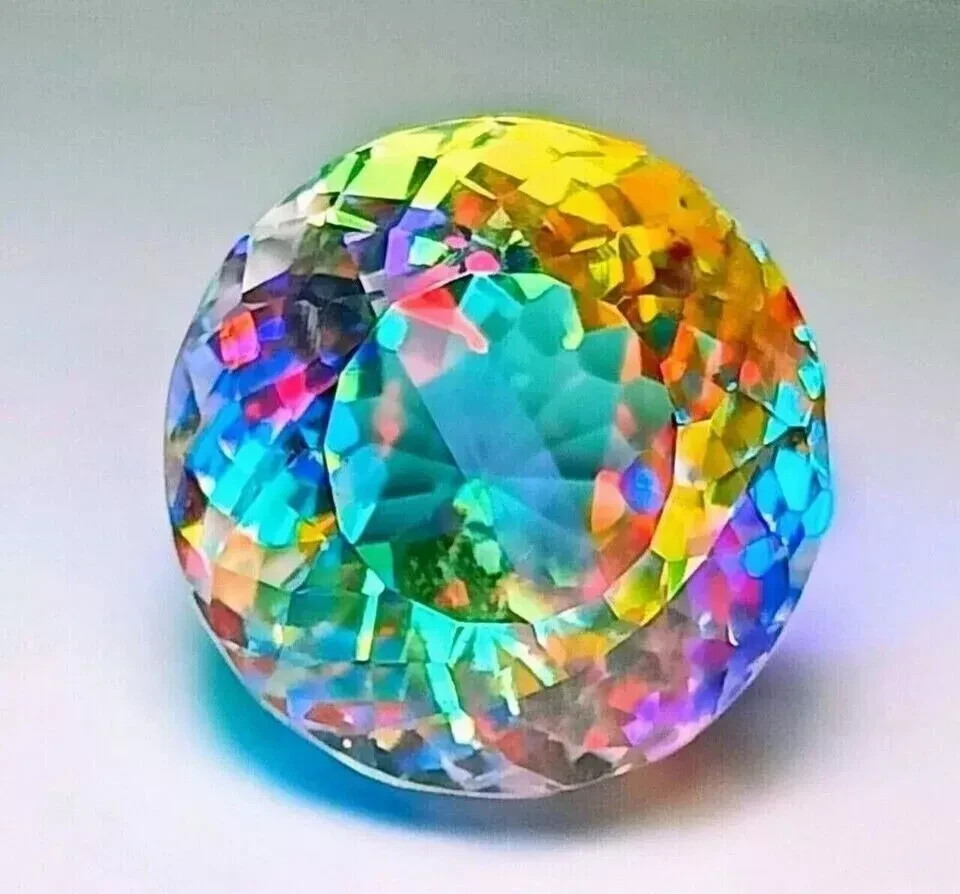 Rainbow Color 100Ct+ Natural Mystic Topaz EGL Certified ROUND CUT Loose Gemstone