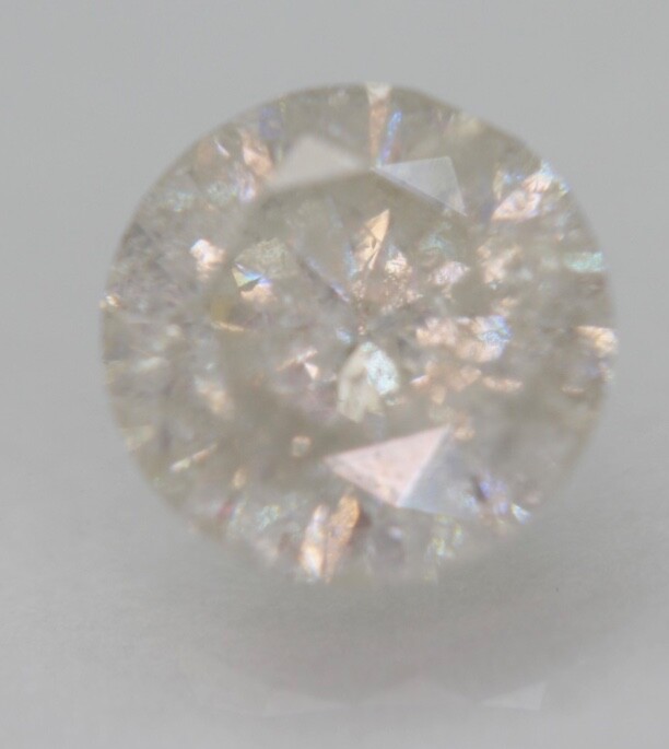 Certified 2.01ctw F Color Round Cut Natural Enhanced Loose Diamond Big 7.8mm 3VG