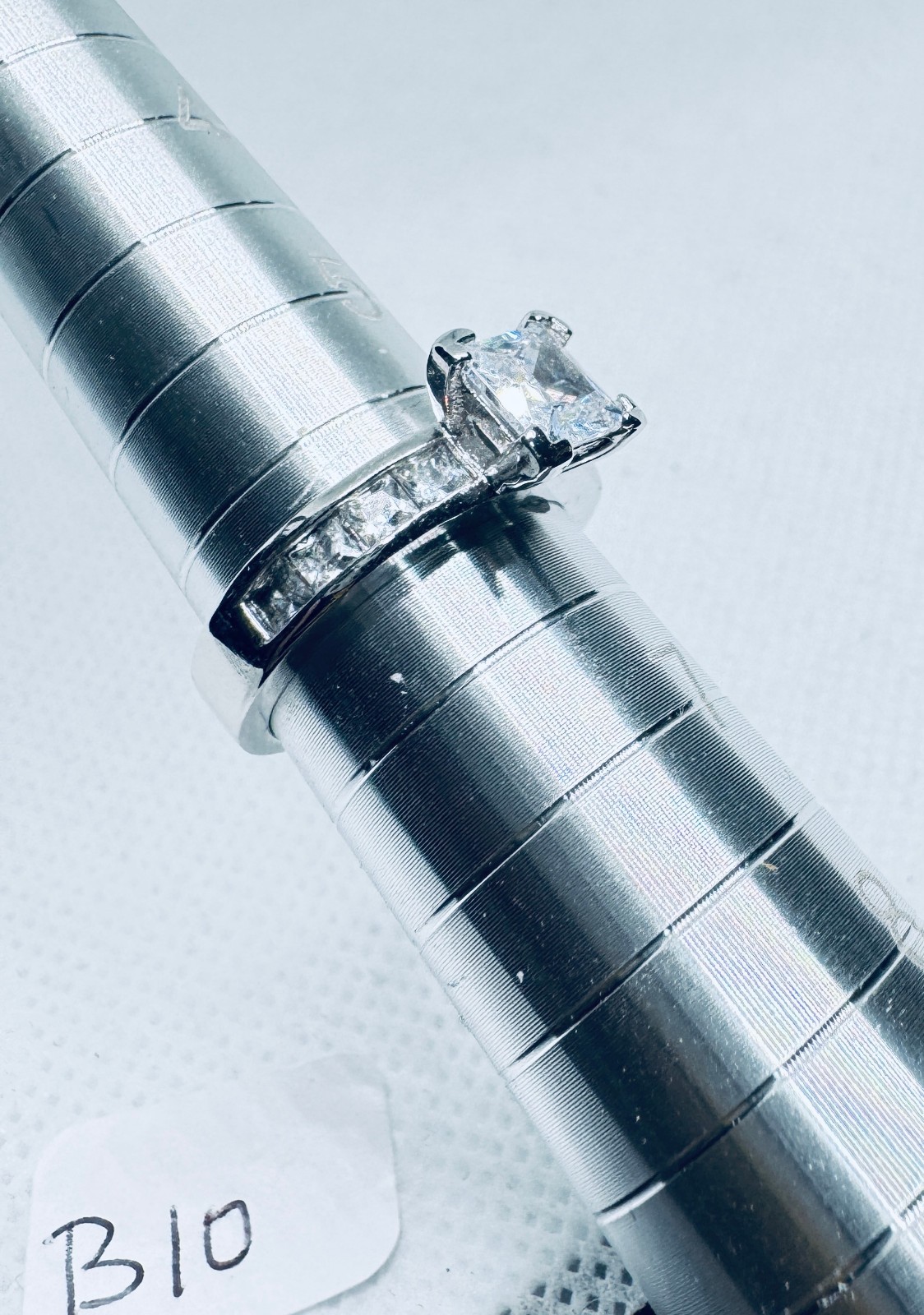 Silver Tone Bridal Ring Set Princess Cut Simulated Diamond Fashion Jewelry
