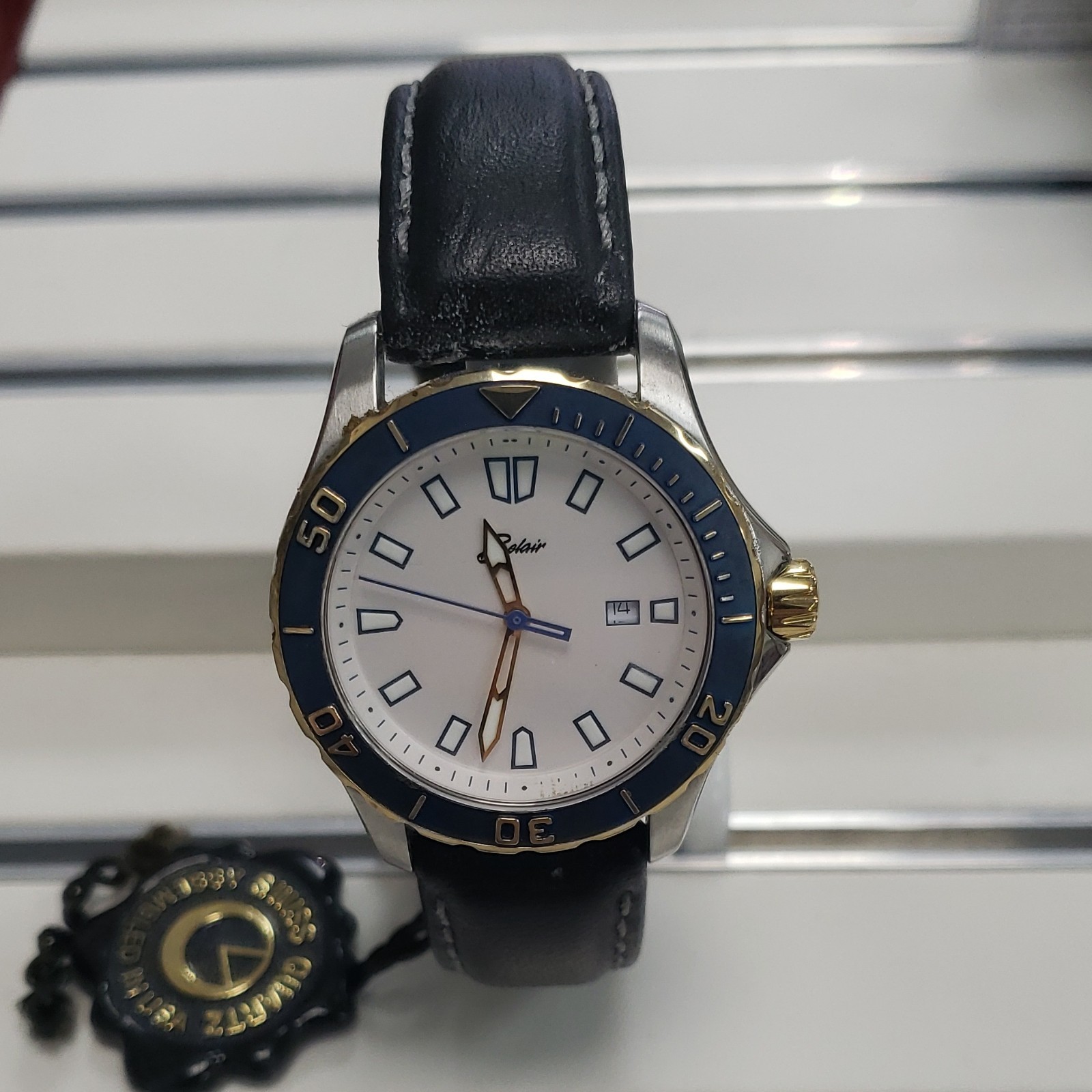 Belair Quartz Analog Diver Wristwatch White Dial