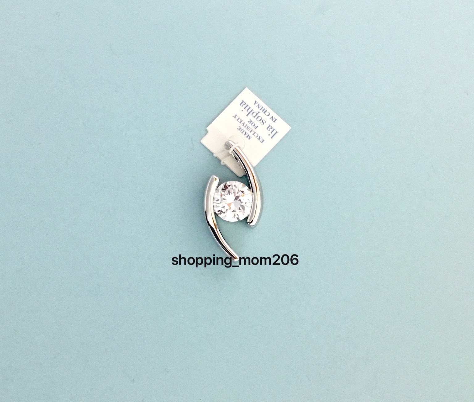 Lia Sophia “Star Light” Silver Tone Total CZ wt. 8.6ct. Slide