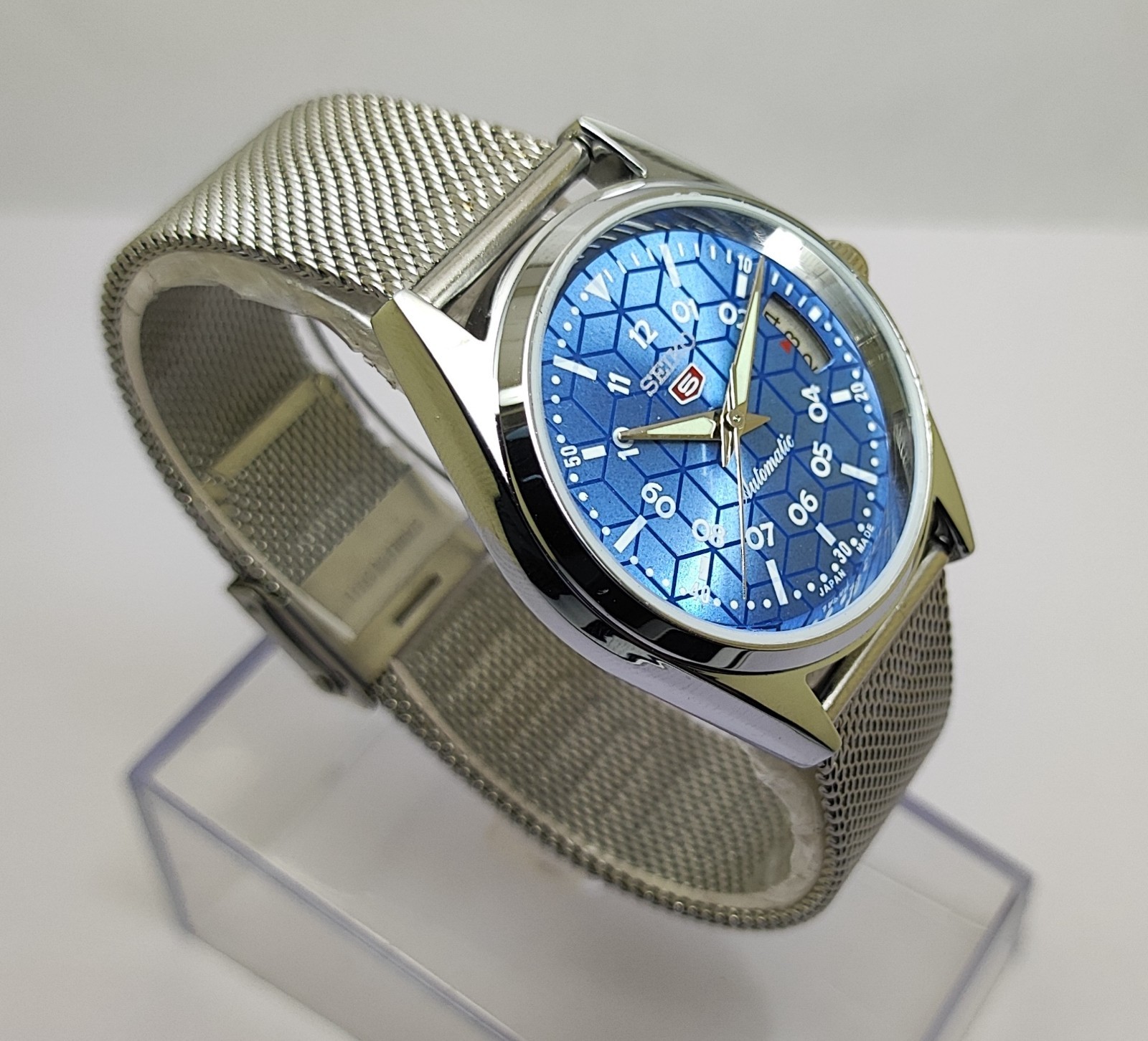 Refurbished Automatic Men’s Watch Day Date | Classic Vintage Style | Steel Strap