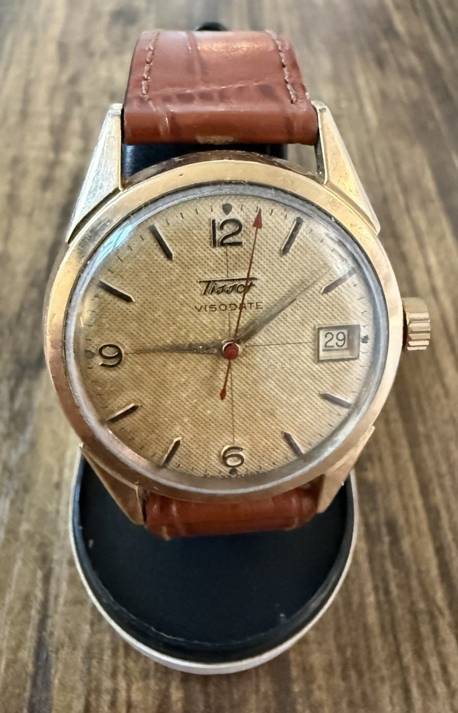 Tissot Visodate Vintage Manual Wind Mechanical rare honeycomb dial /Date