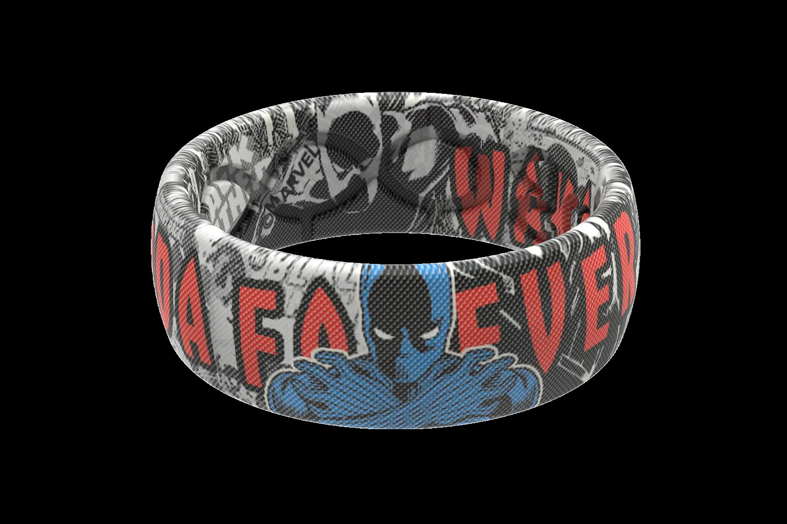 Marvel Groove Life “Black Panther Black & White Comic” Silicone Ring Size 9
