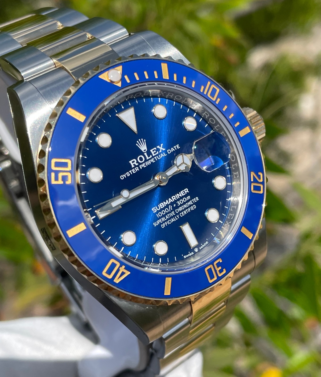Rolex Submariner 126613LB Yellow Gold & Steel Blue {B+P}