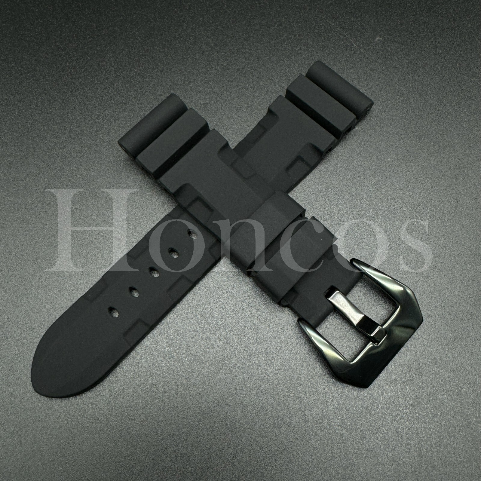 22 24 26 MM Submersible Silicone Rubber Watch Strap Band Fits for Invicta Black