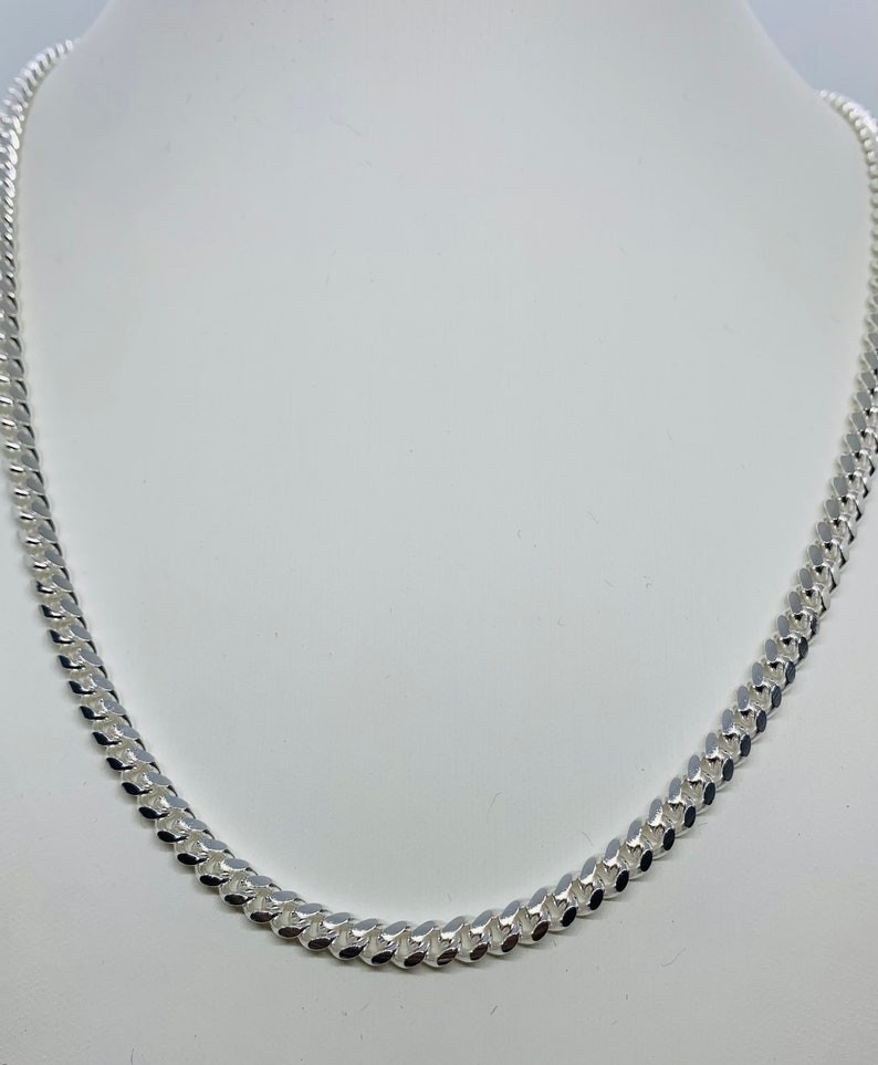 925 Solid Sterling Silver Curb/Cuban Link Chain Necklace For Women And Men