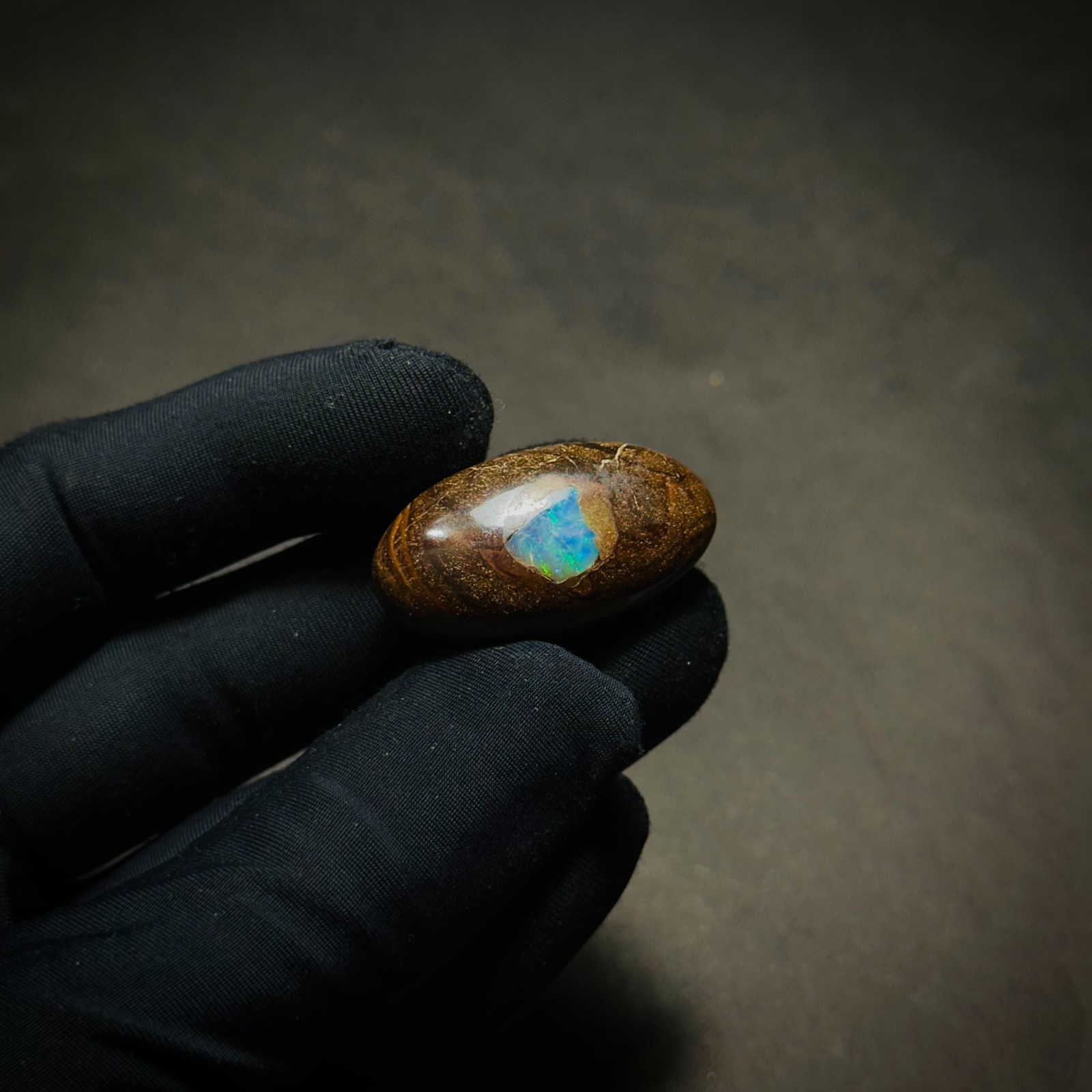 40Ct, Earth-Mined Australian Boulder Opal, Hand Polished Opal Cabochon, 36x20x9