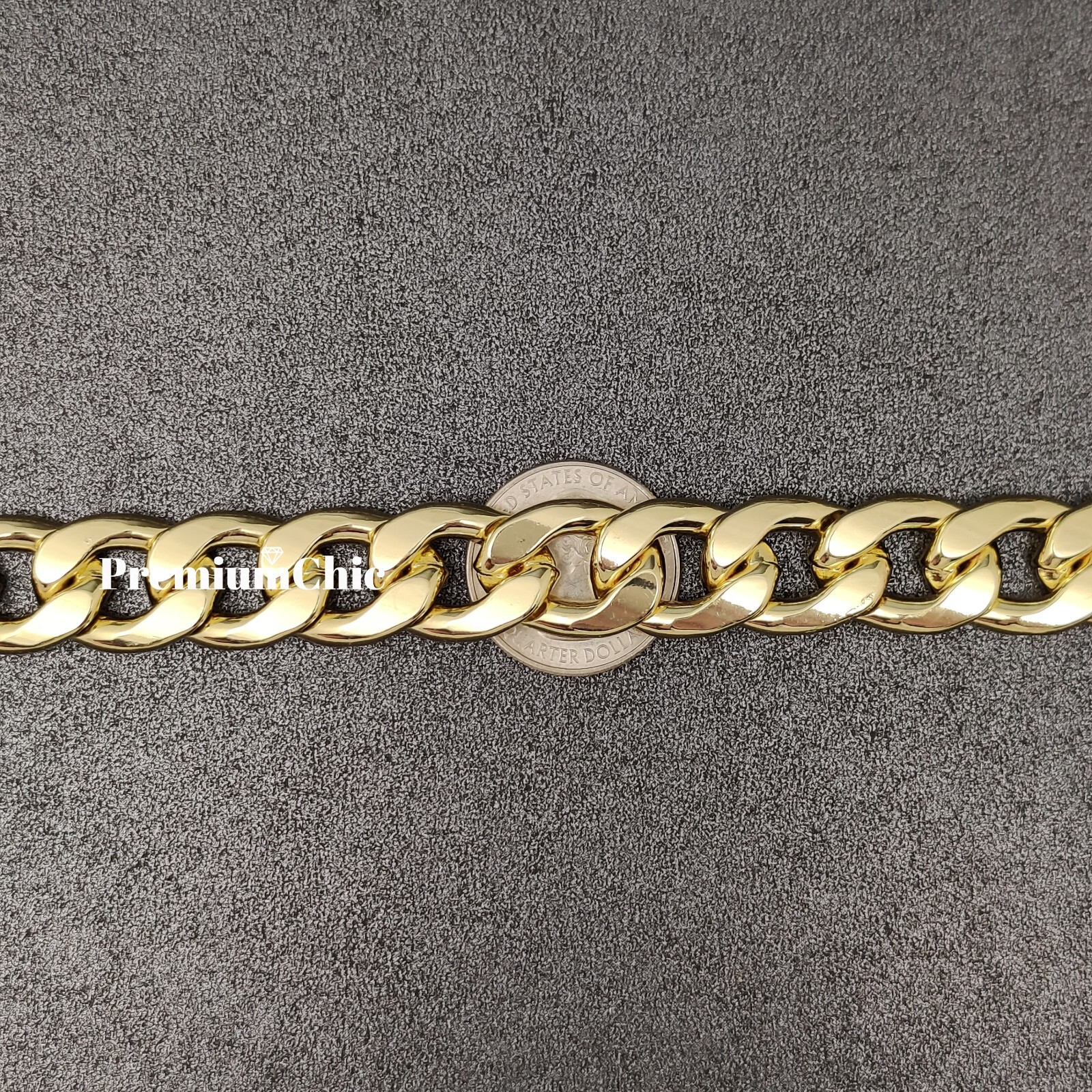 14MM Cuban Link Chain Necklace Thick and Heavy Men’s Plated Hip Hop Jewelry