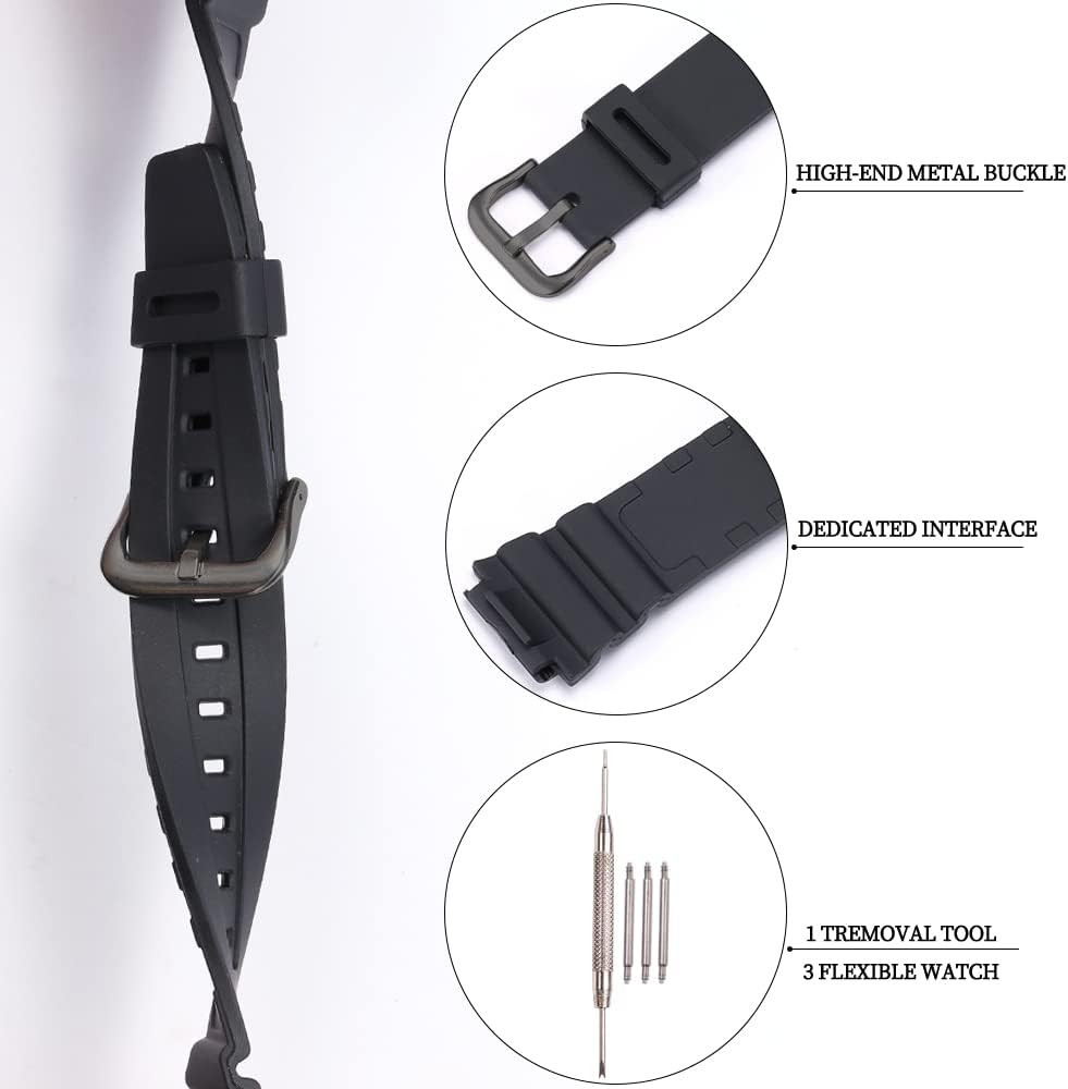 Resin Strap Compatible with Casio AE-1300 AE-1200 F-108 W-216H AE-1000w SGW-300H