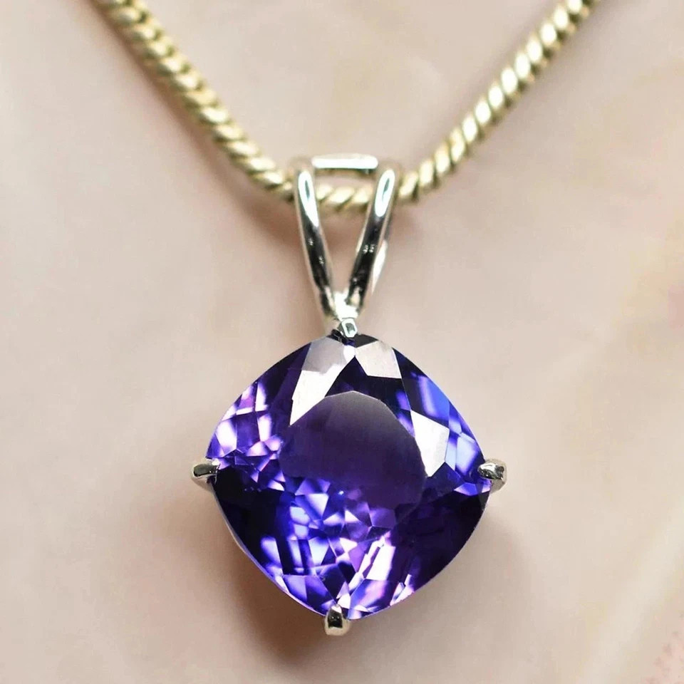 Natural 28.36 CT+ Color Change Alexandrite Certified Gemstone Pendant 925 Silver
