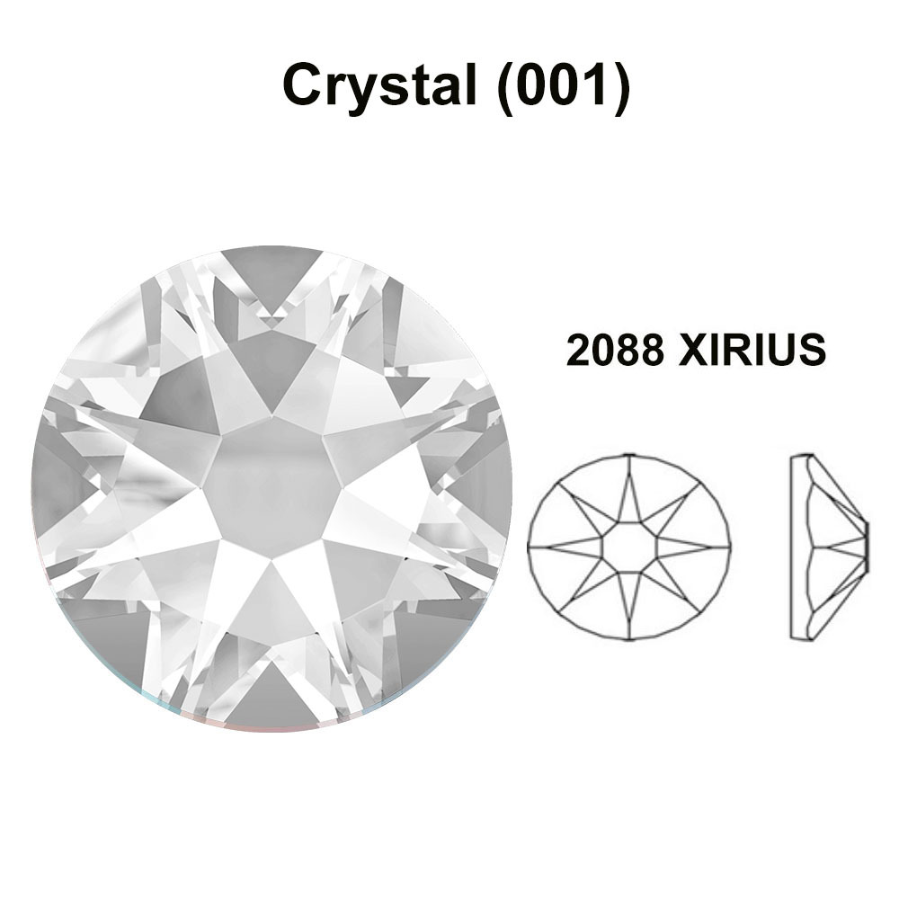 Swarovski 2058/2088 flatback No-Hotfix rhinestone 1 gross 144 clear CRYSTAL 001