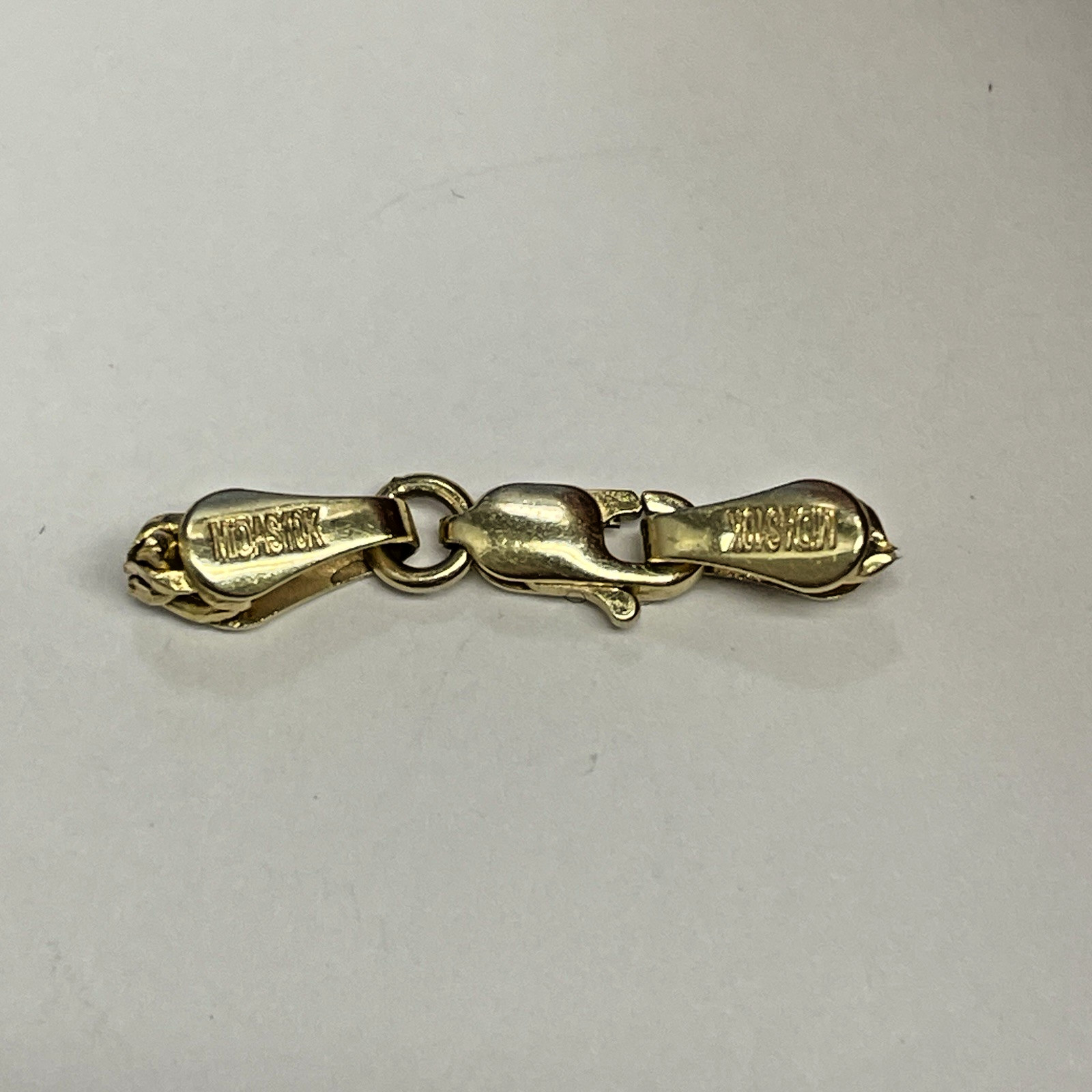 10k Yellow Gold Lobster Clasp & Jump Ring Chain End 4 x 8mm 0.7g Turkey