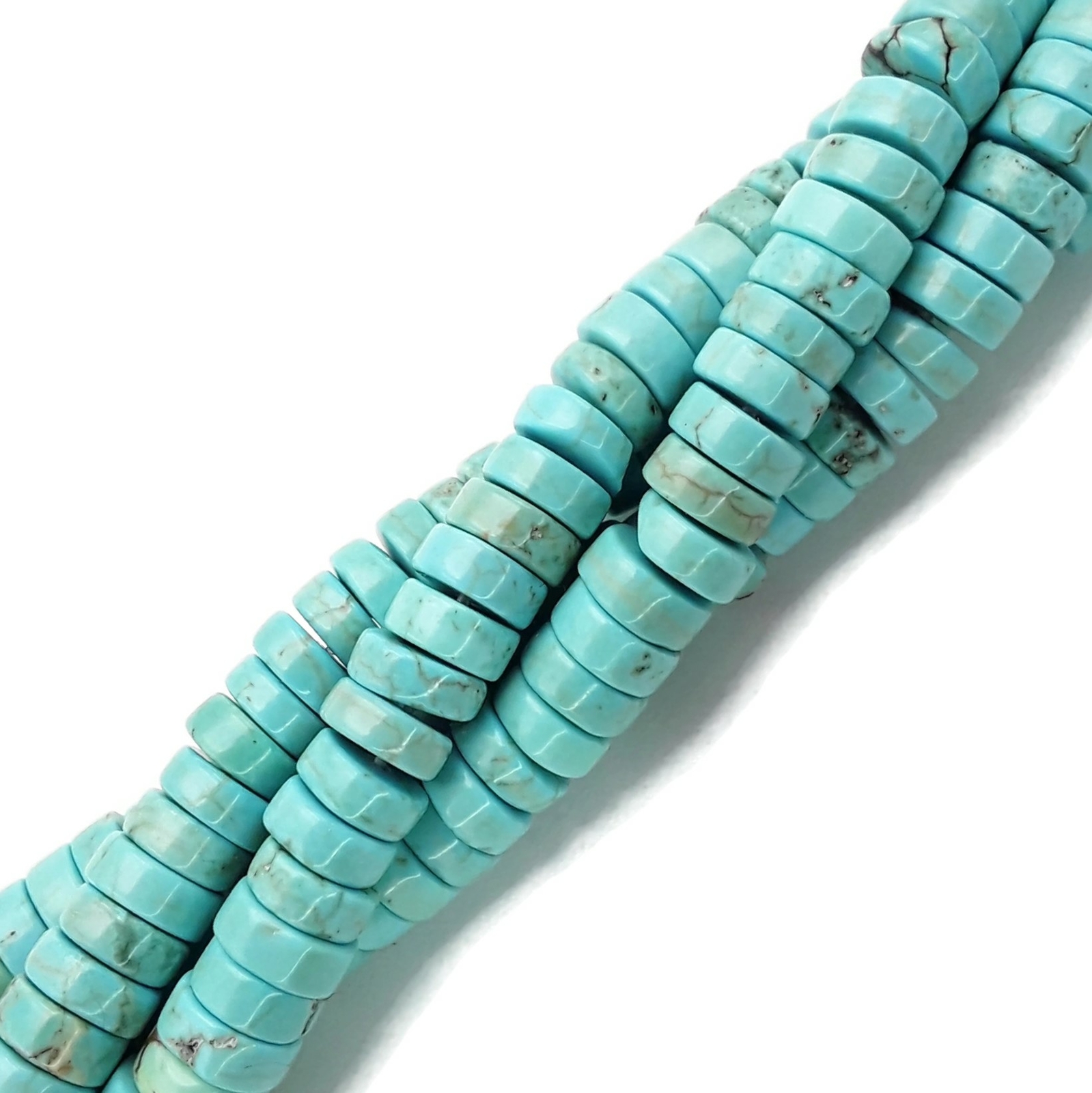 Green Blue Turquoise Irregular Heishi Discs Beads 2x4mm 3x6mm 3x8mm 15.5″ Strand