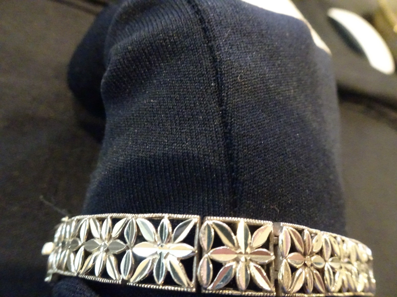 # 771 VINTAGE STERLING SILVER BRACELET-VERY OLD 925-BEAUTY 7.5 INCH