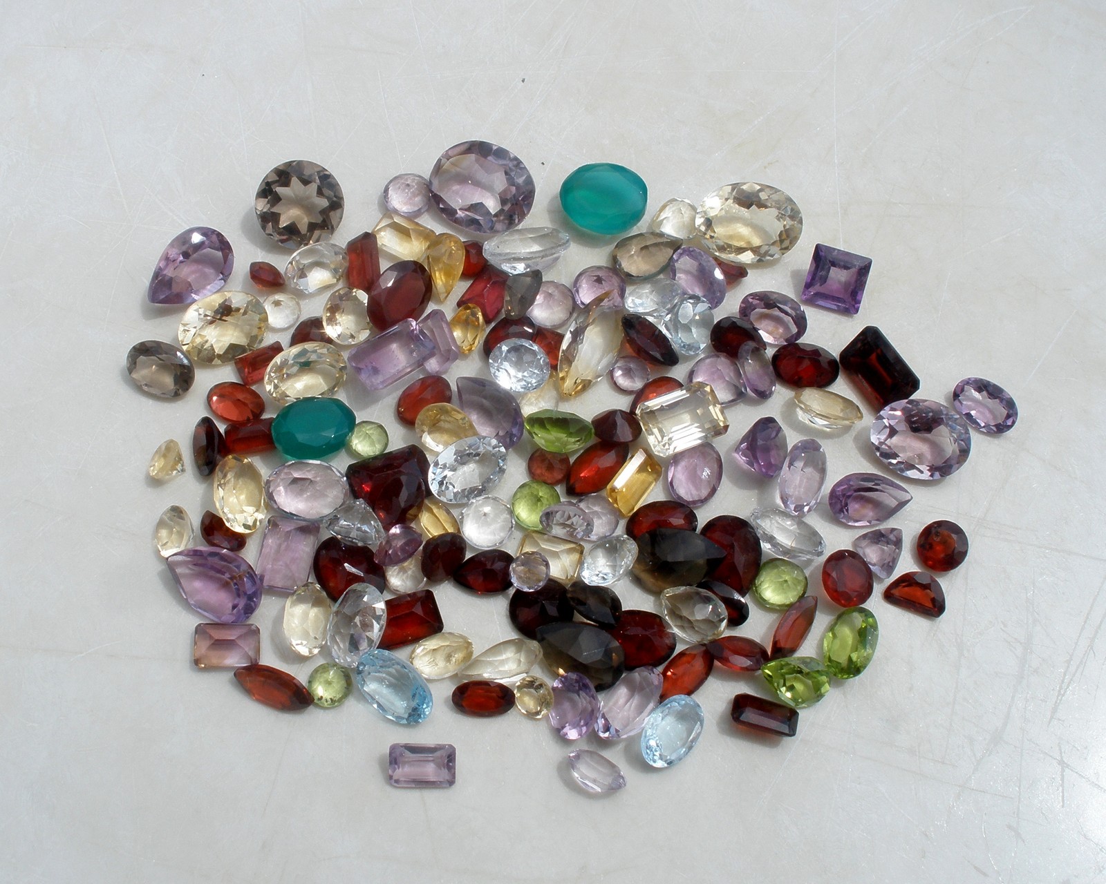 Over 100 Carats of Natural Gem Mix Loose Faceted Parcel Lot