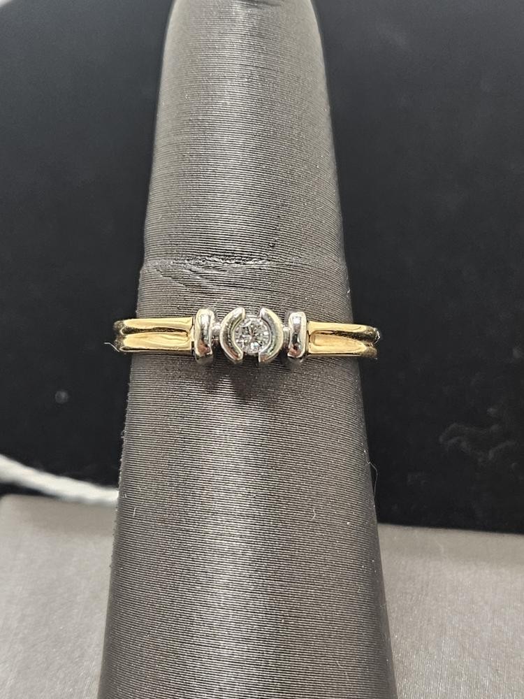 “DJM” 14K 2-TONE (YELLOW/WHITE) GOLD WITH 1 .07 DIAMOND (G69007556)