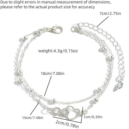925 Sterling Silver Anklets Set for Women Dainty Shiny Waterproof Chain Jewelry