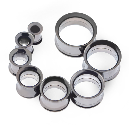 2PCS Screw Ear Tunnels Stainless Steel Ear Gauges Double Flare Ear Plugs 2G-3/4″