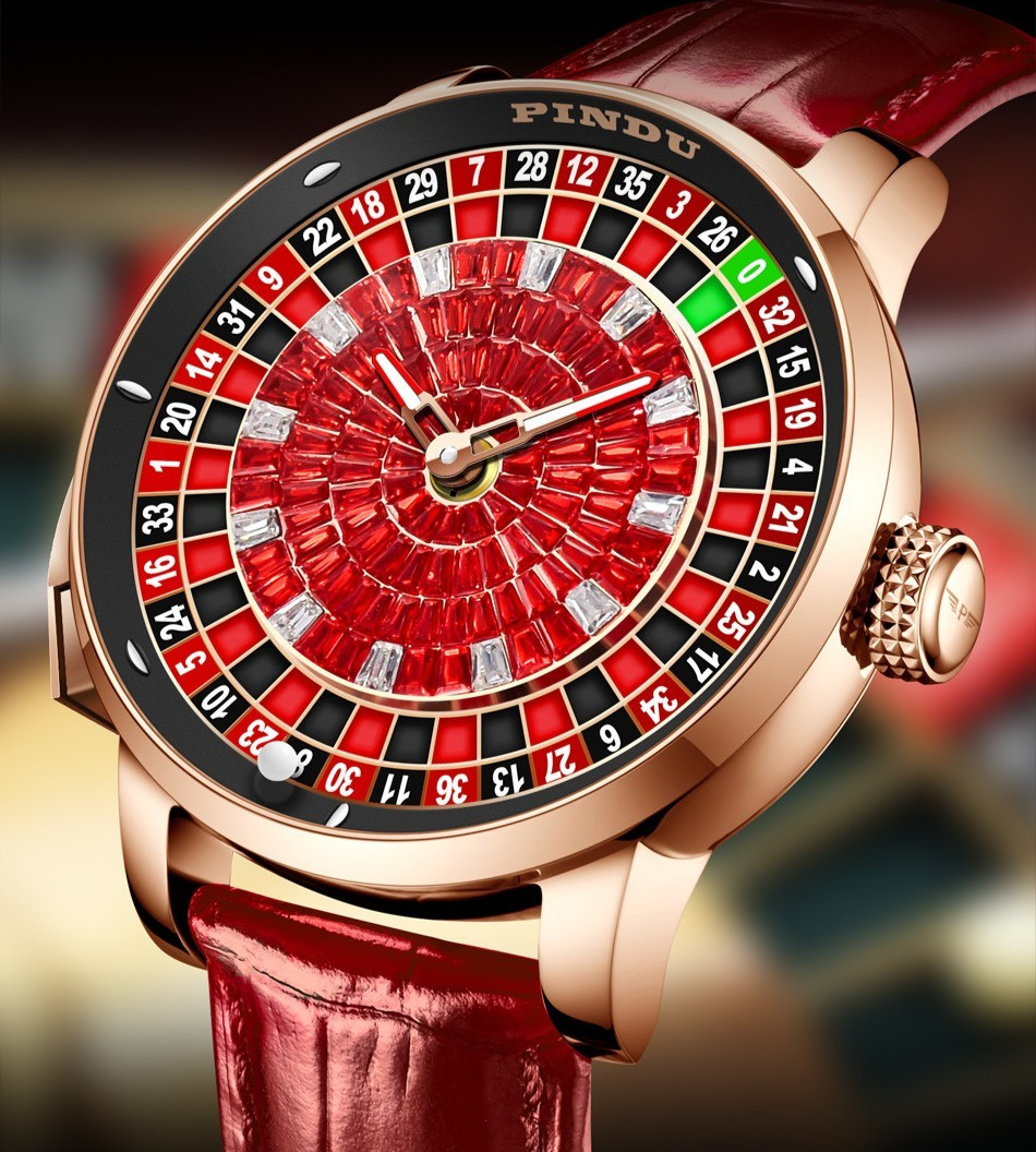 2025 PINDU Men’s automatic mechanical watches roulette button business luxury