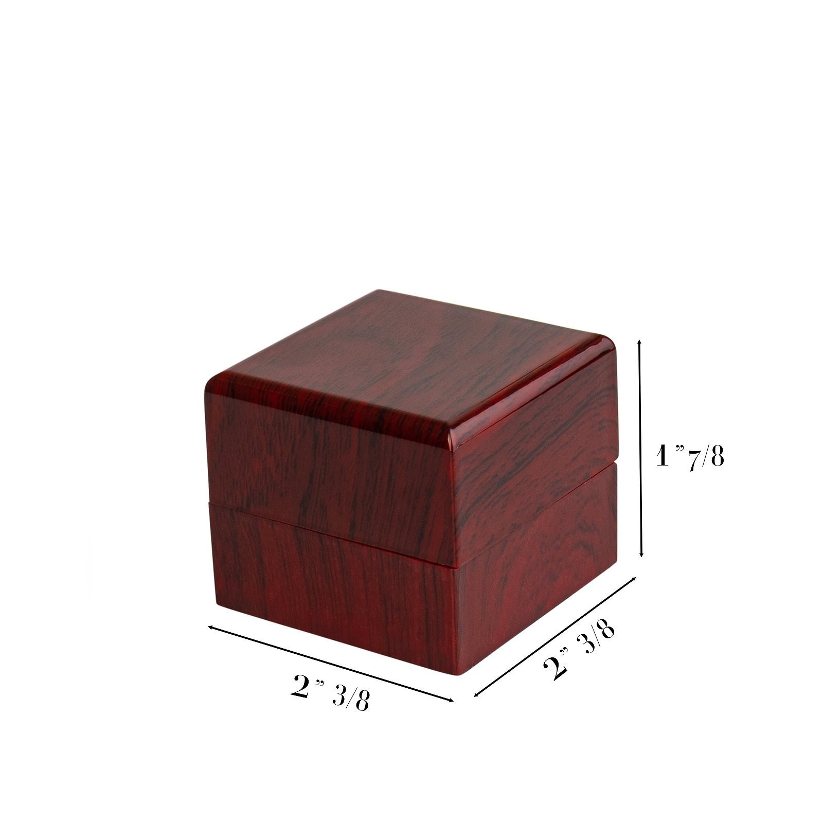 Novel Box Cherry Wood Led Ring Box, Led Light Ring box for Engagement Proposal