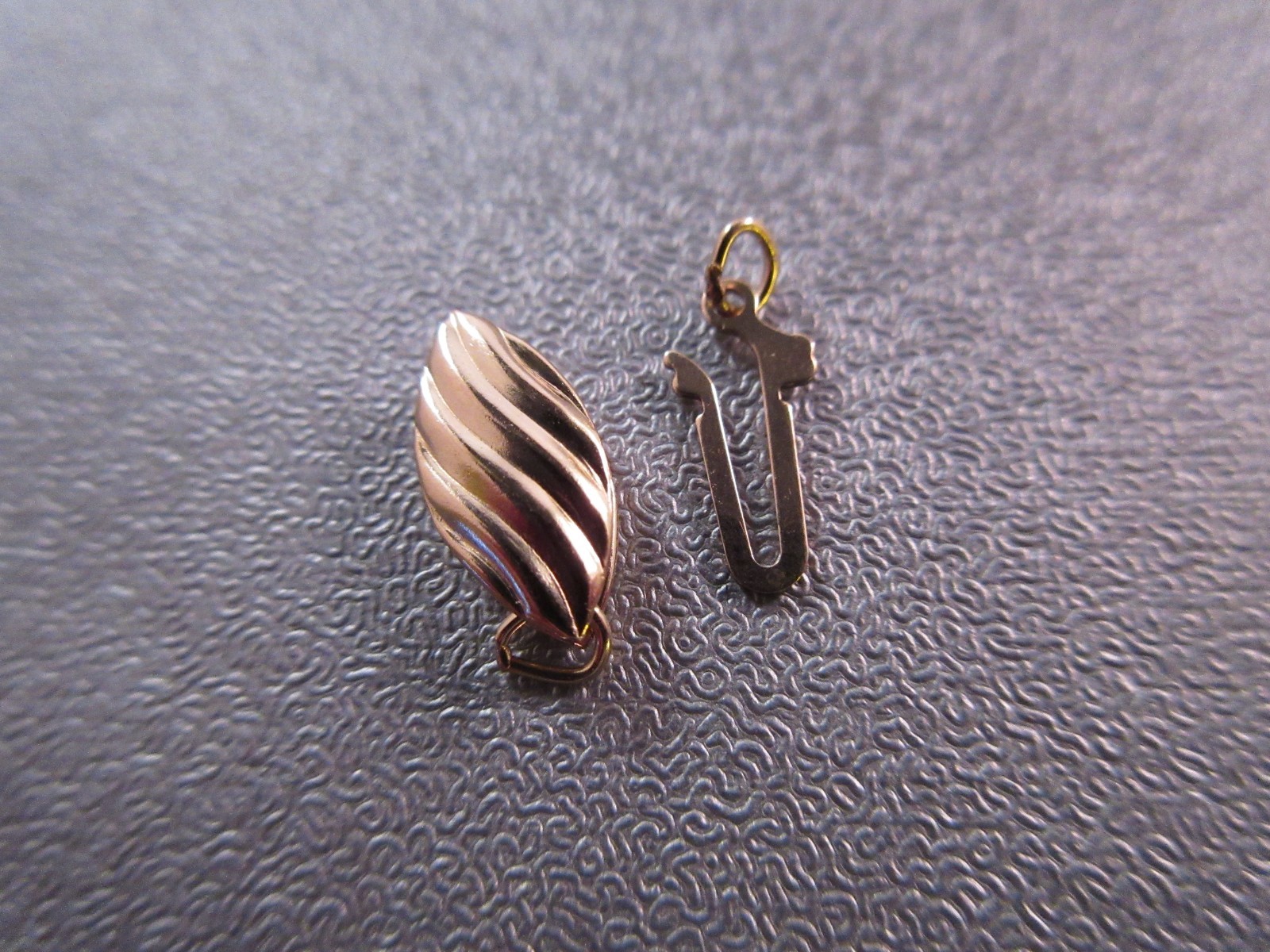 14K Gold Filled Brushed Fish Hook Clasp 1pc