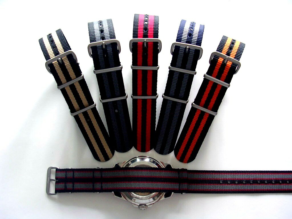 20mm Blue NATO G10 Premium watch strap band 2 pak weekender RAF Bonded IW SUISSE