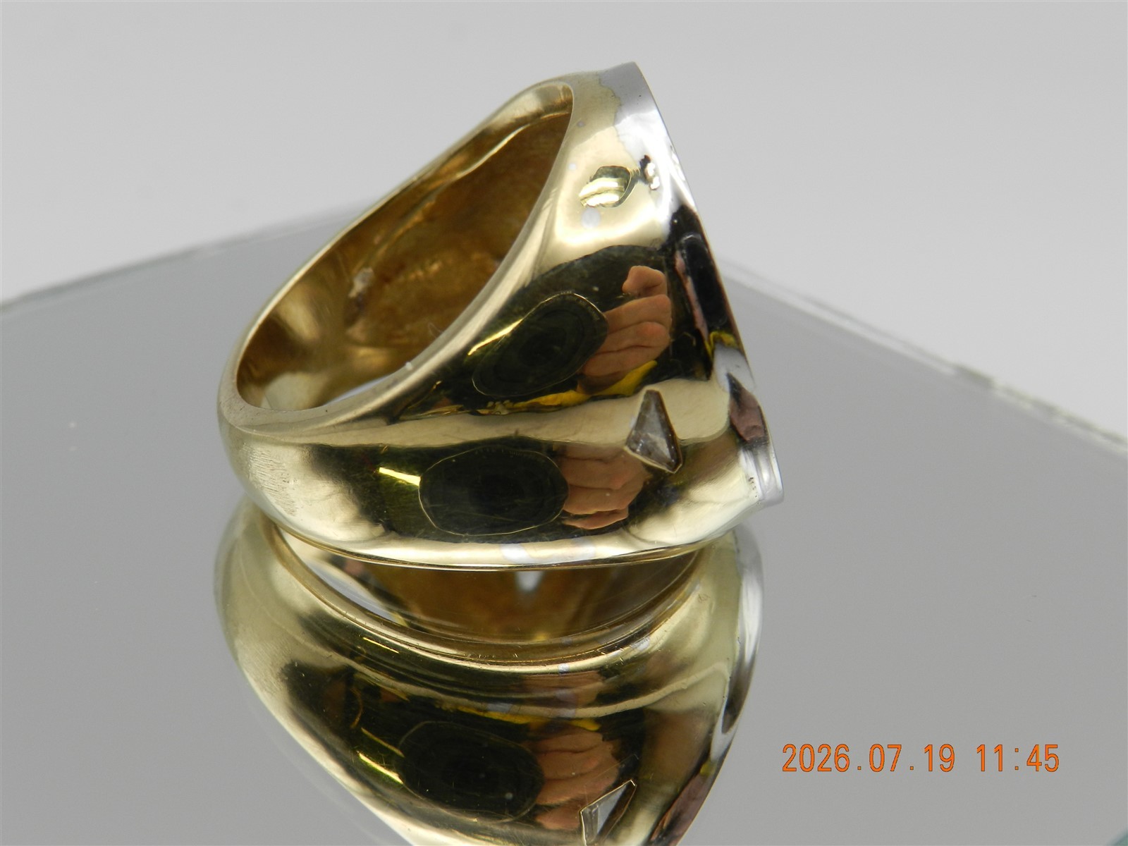 Cadillac Signet Ring 14K with Diamonds 28.5 Grams