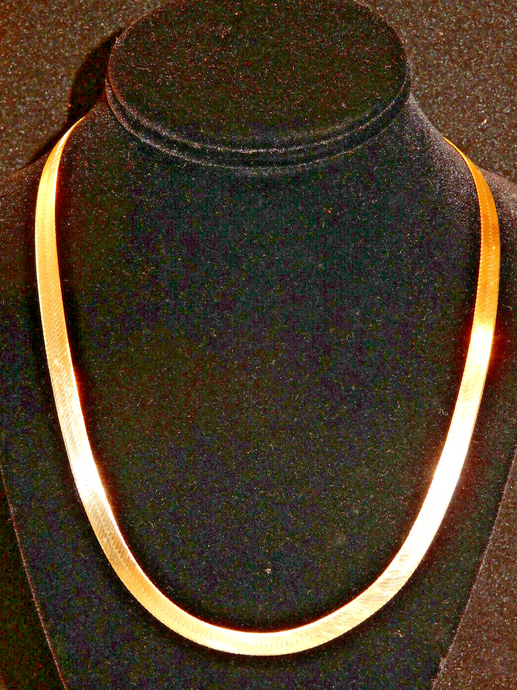 Wide 14k Yellow Gold Herringbone Necklace 20″ Long x 1/4″ Wide, 21+ Grams Italy