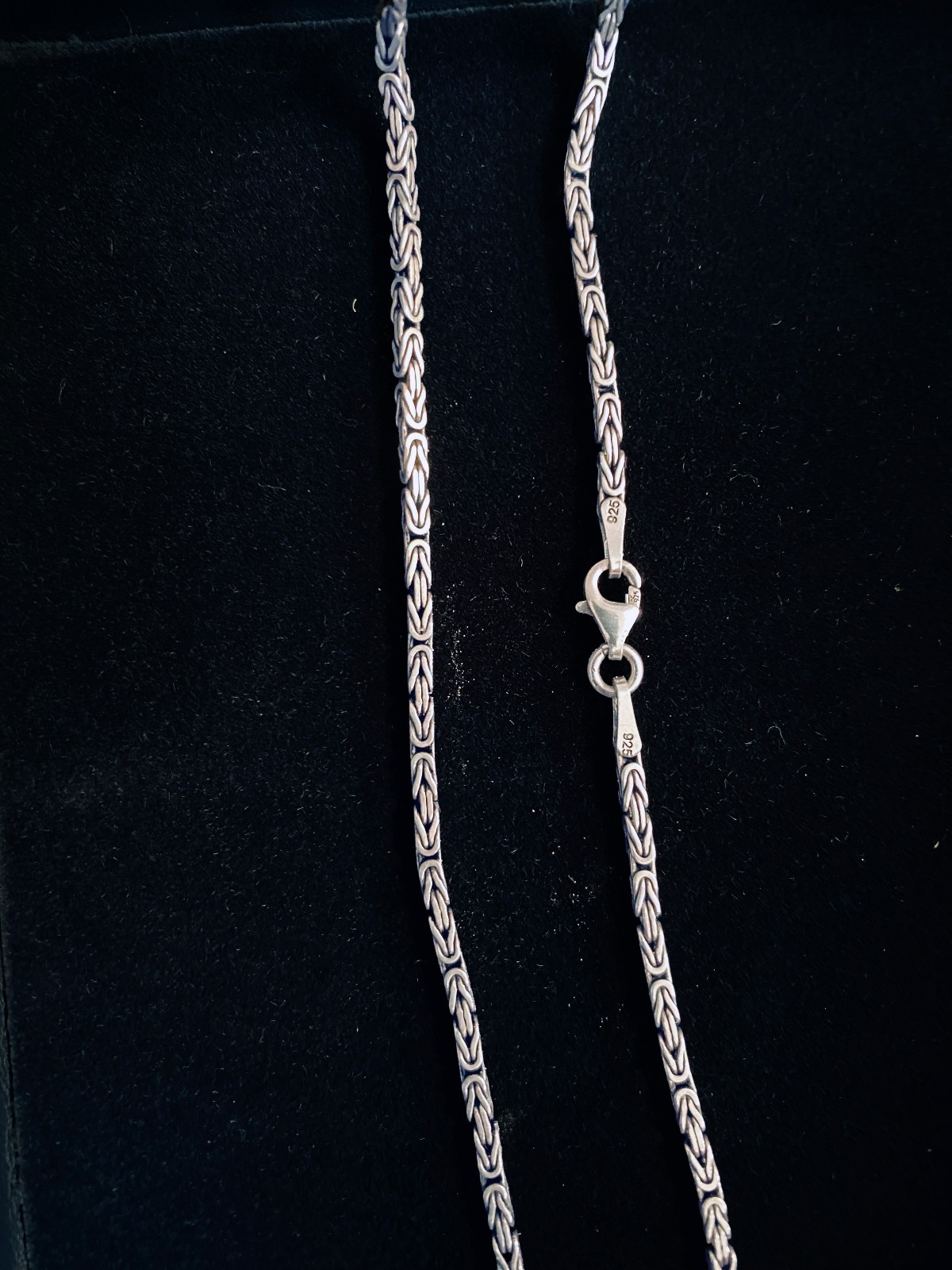 Real Solid 925 Sterling Silver Byzantine Rope Chain Necklace 2mm 26″ Length 13g